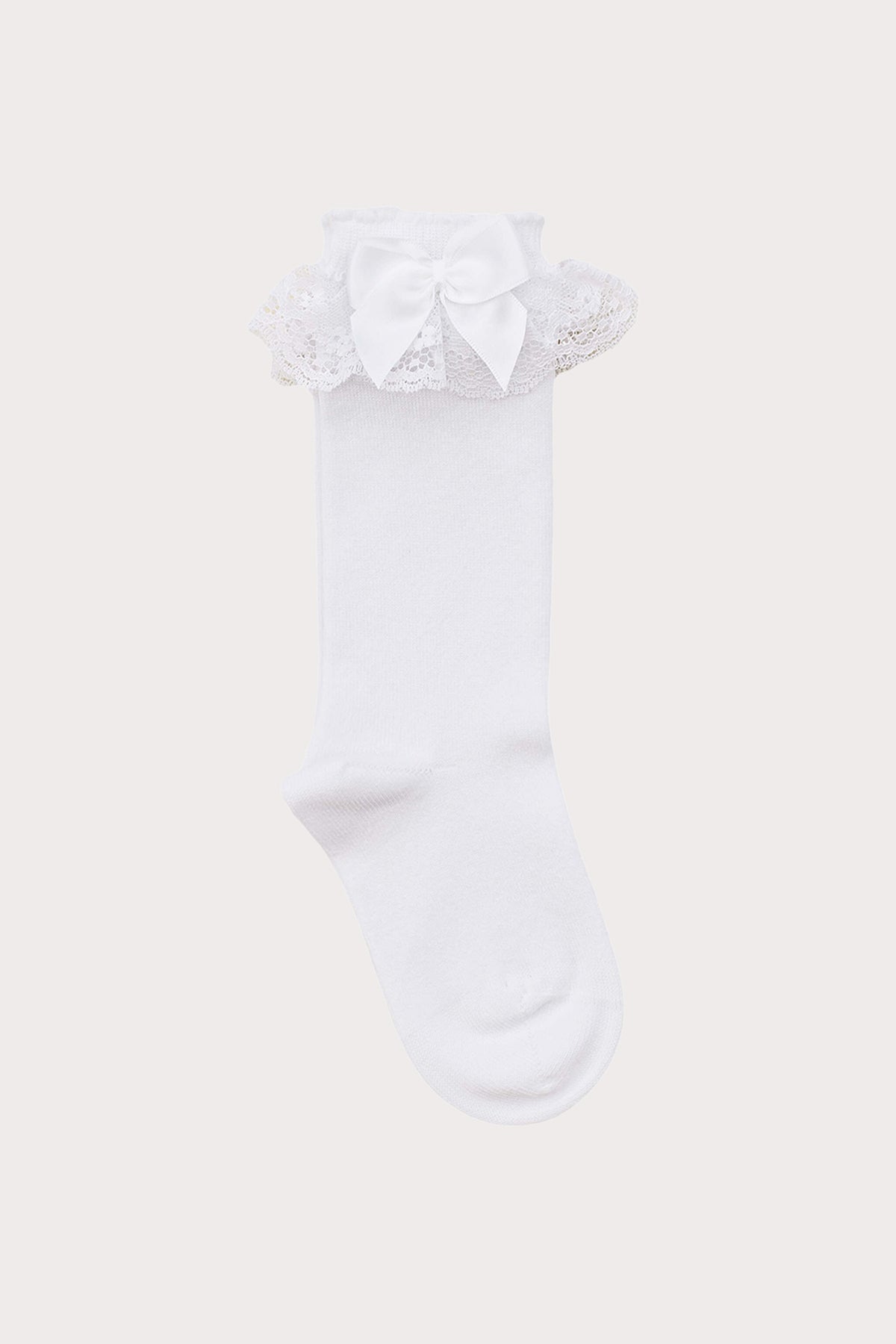 girls lace topped knee high socks