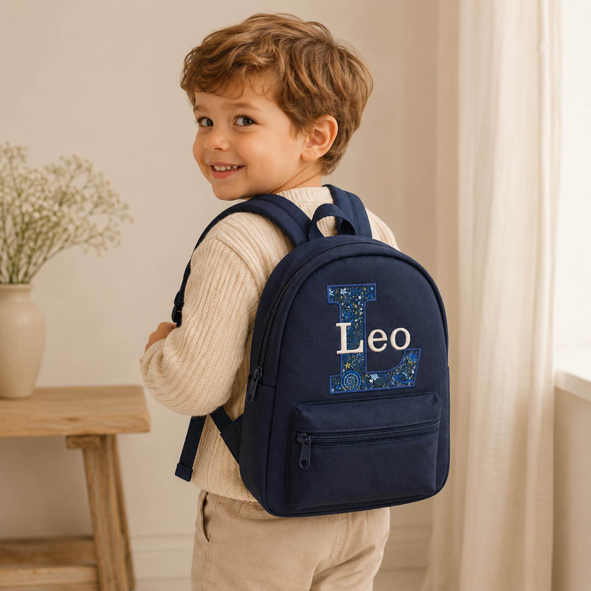 Personalised Children’s Backpack with Liberty Initial & Name