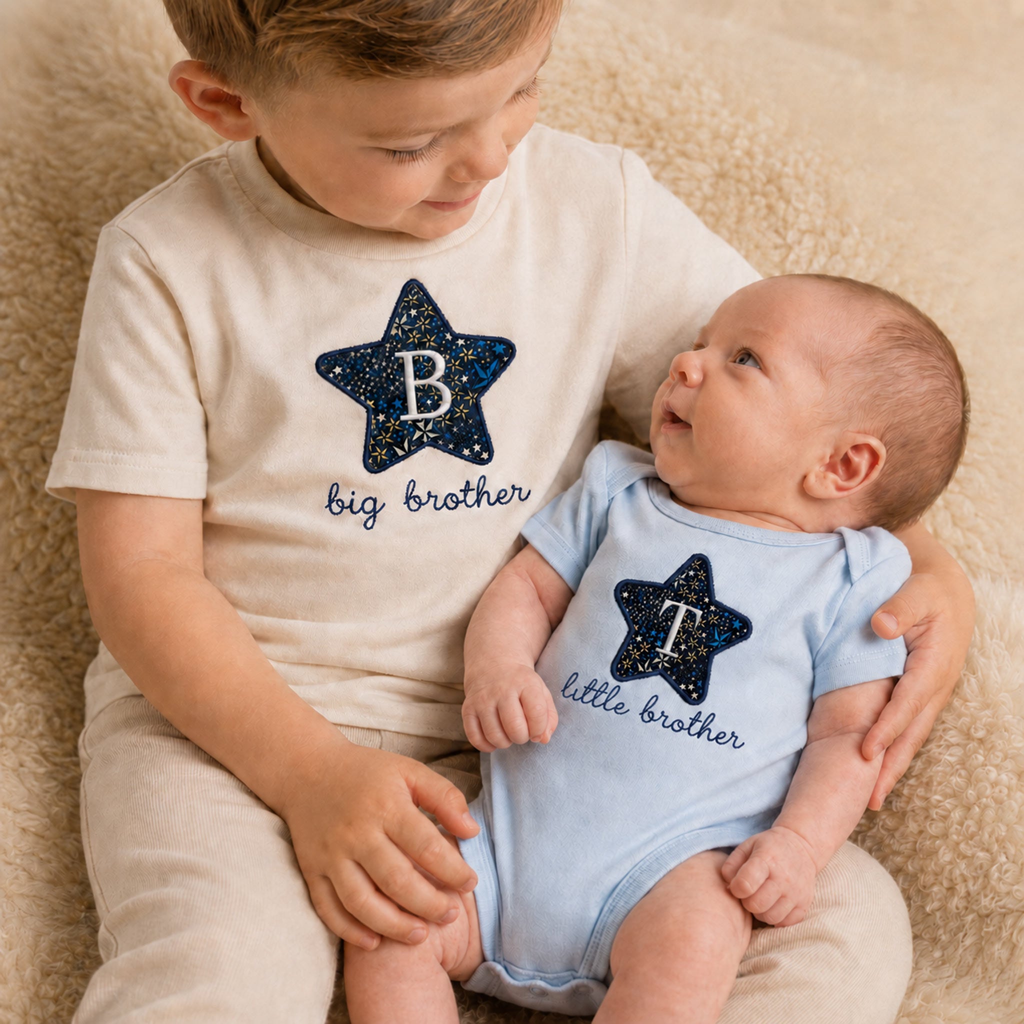 Personalised Big Brother T-Shirt | Liberty Fabric Sibling Outfit