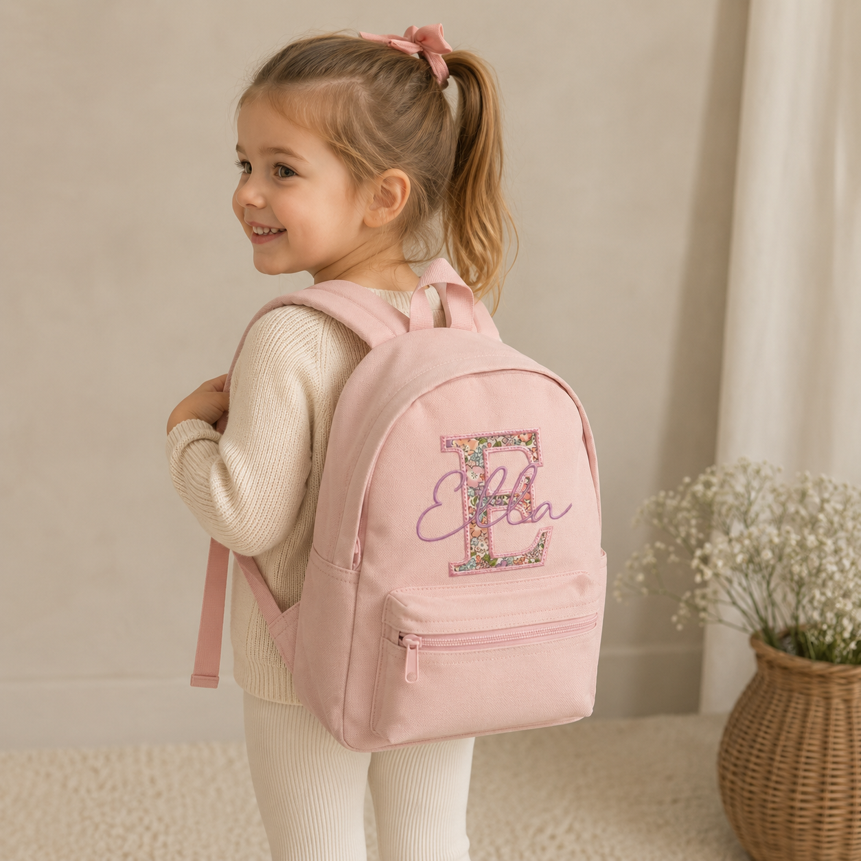 Personalised Children’s Backpack with Liberty Initial & Name