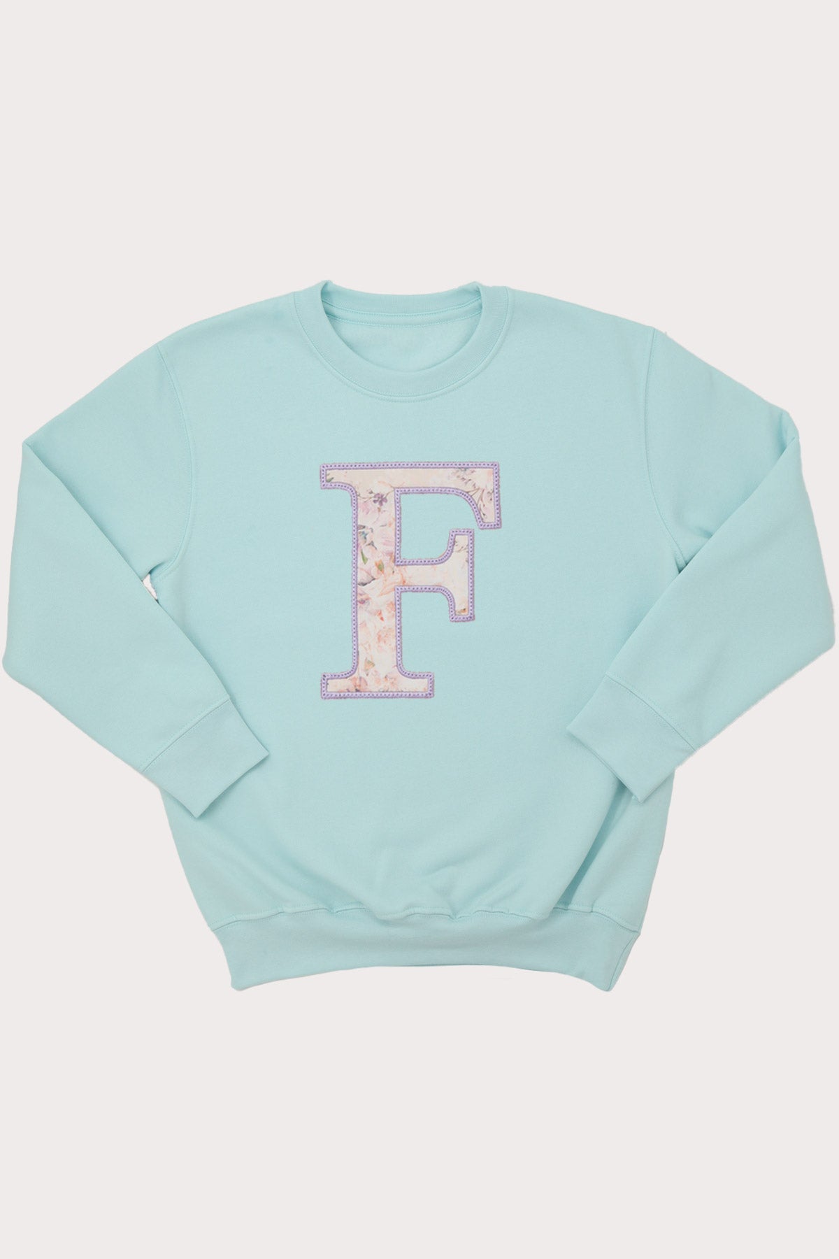 Floral Fabric Personalised Initial Sweatshirt (6M - 10Y)