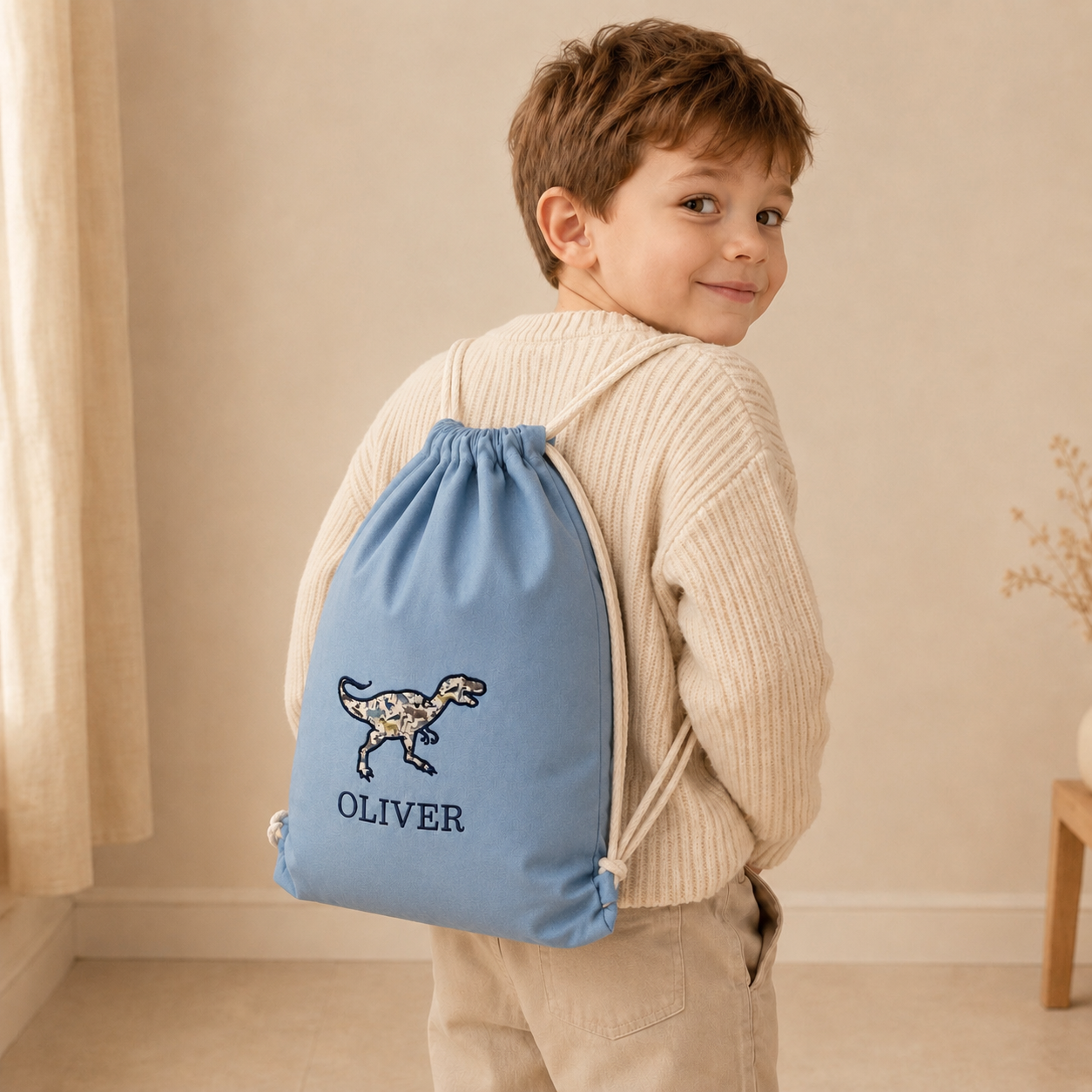 Personalised Dinosaur PE Bag