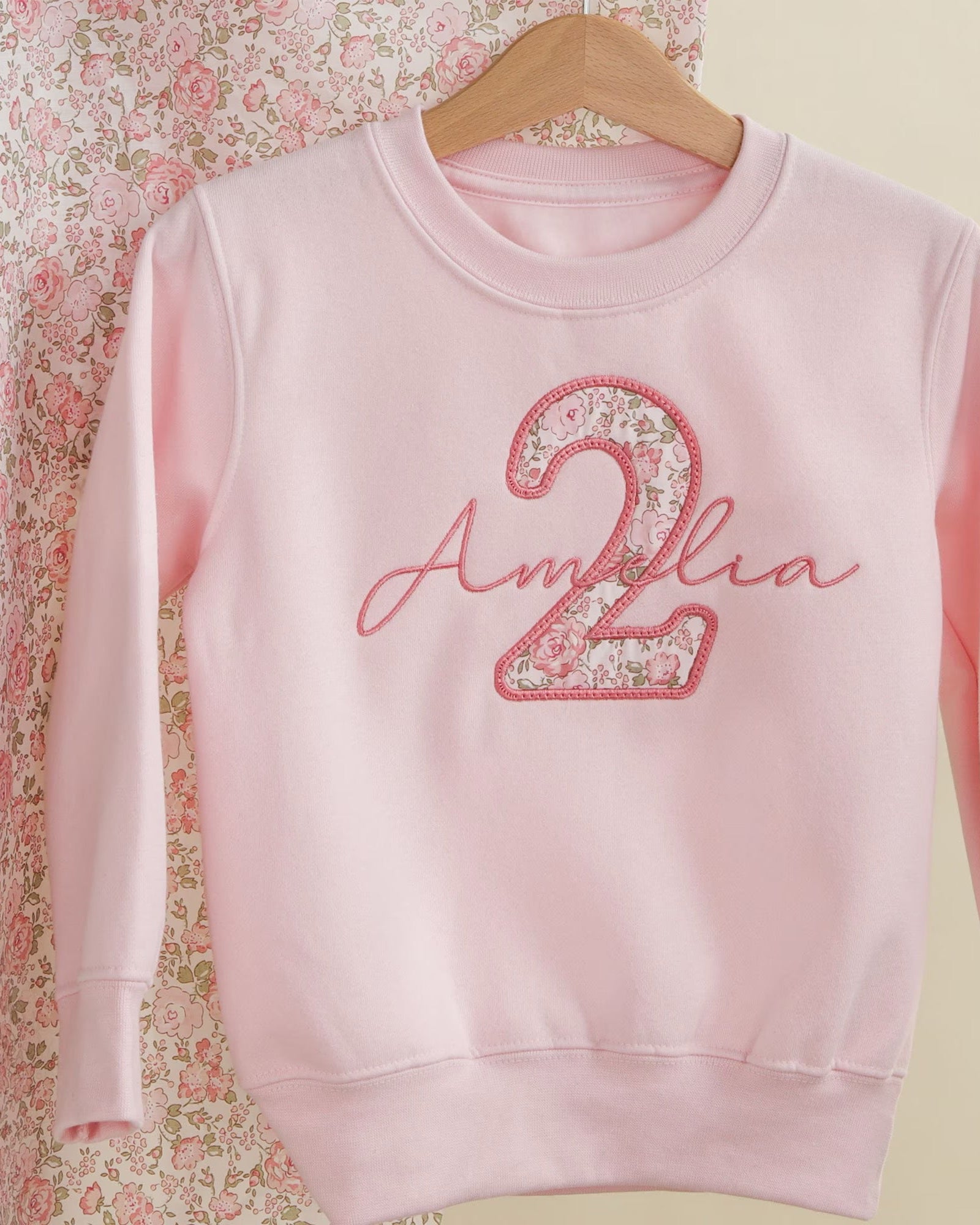 Personalised 2nd Birthday Sweatshirt | Liberty of London Appliqué