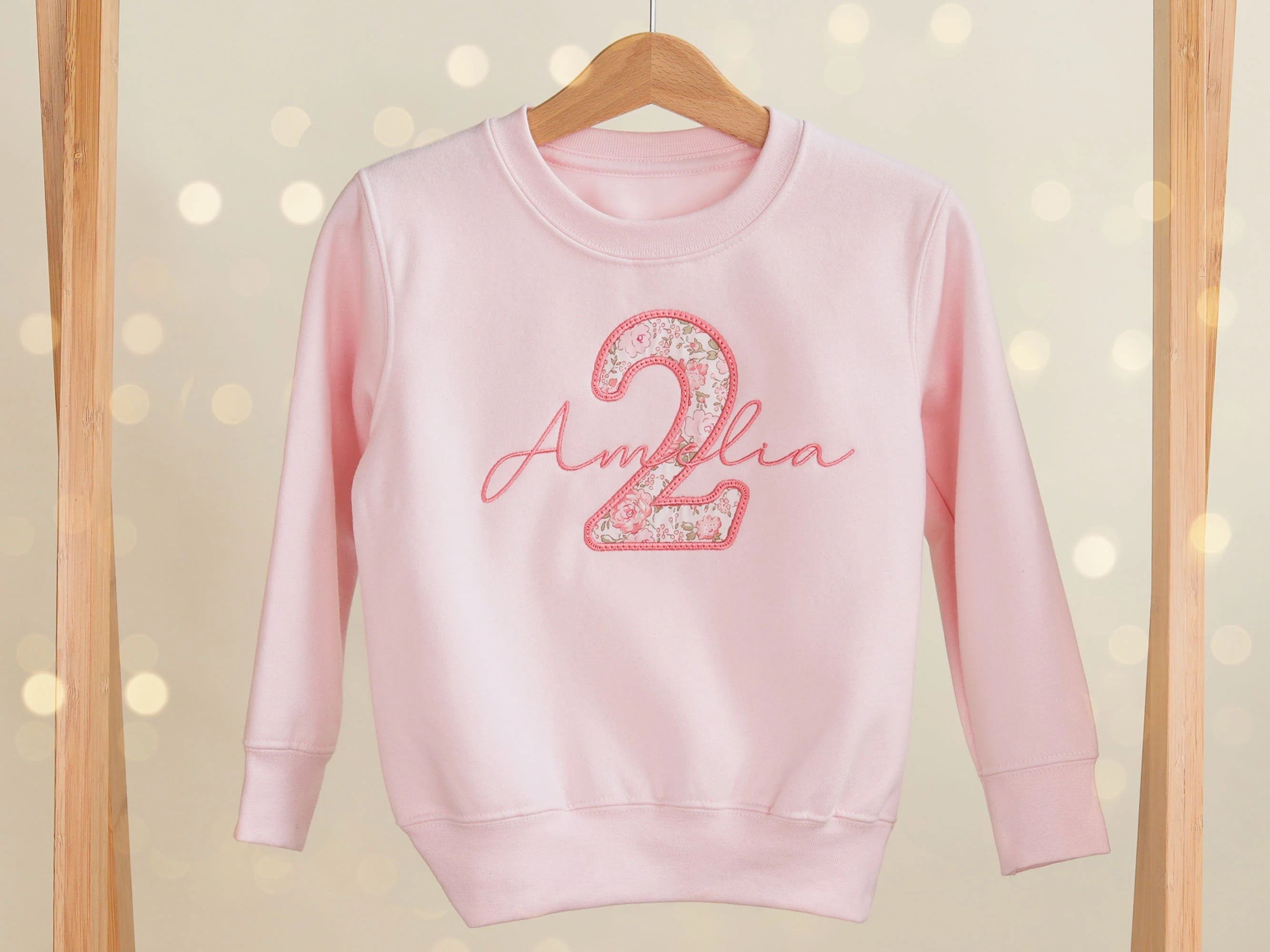 Personalised 2nd Birthday Sweatshirt | Liberty of London Appliqué