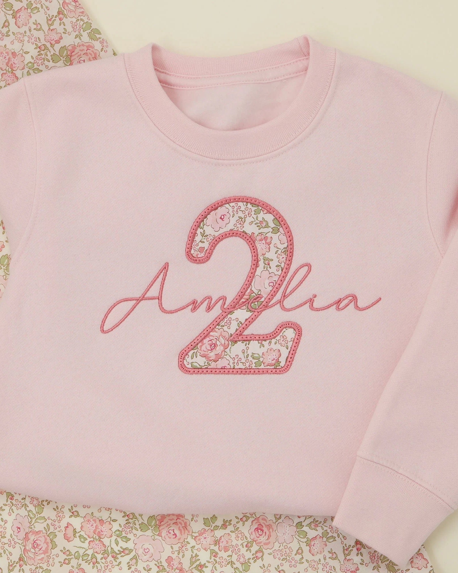 Personalised First Birthday Sweatshirt | Liberty of London Appliqué