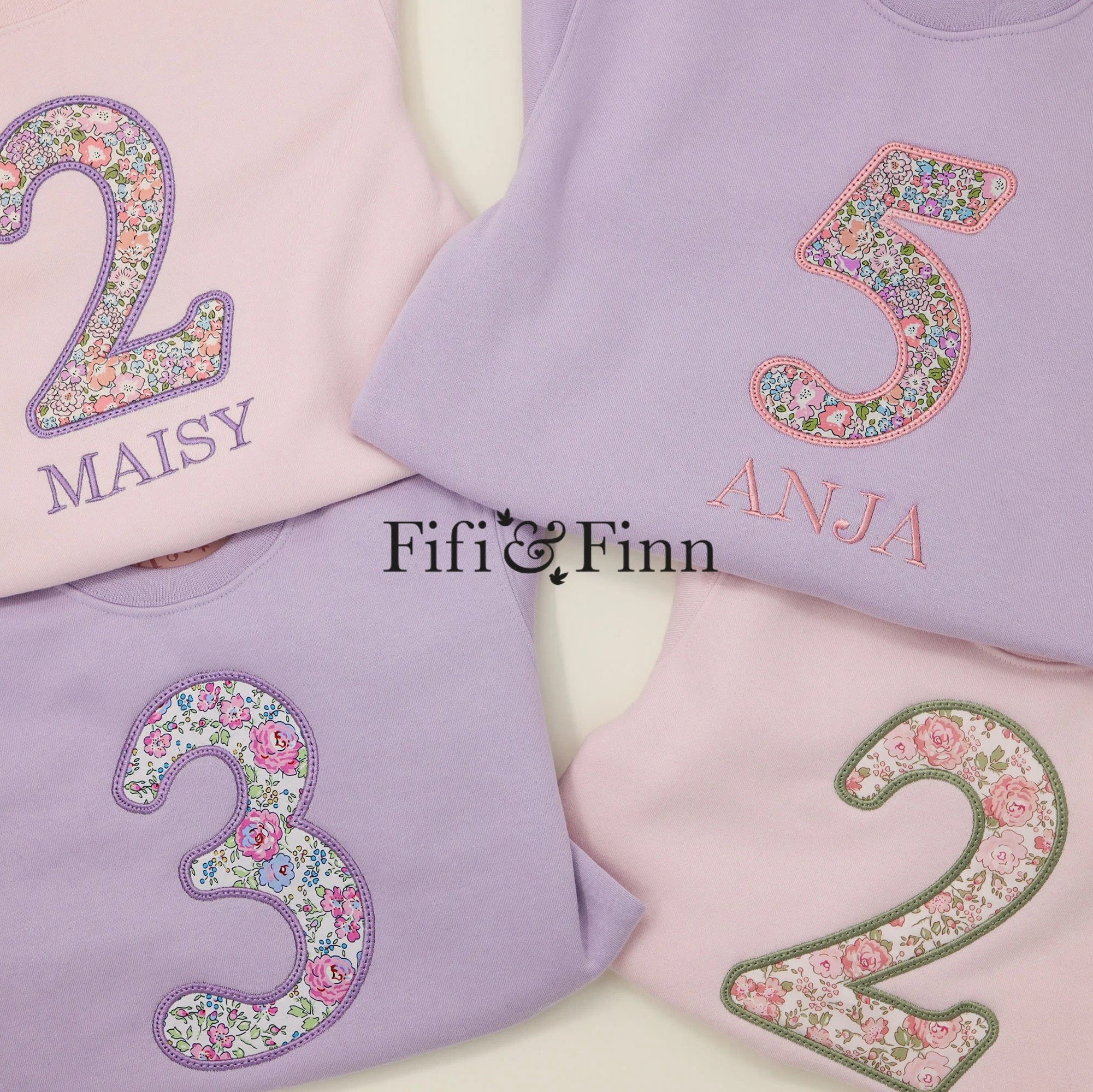 Personalised Birthday Number Sweatshirt | Liberty of London Appliqué