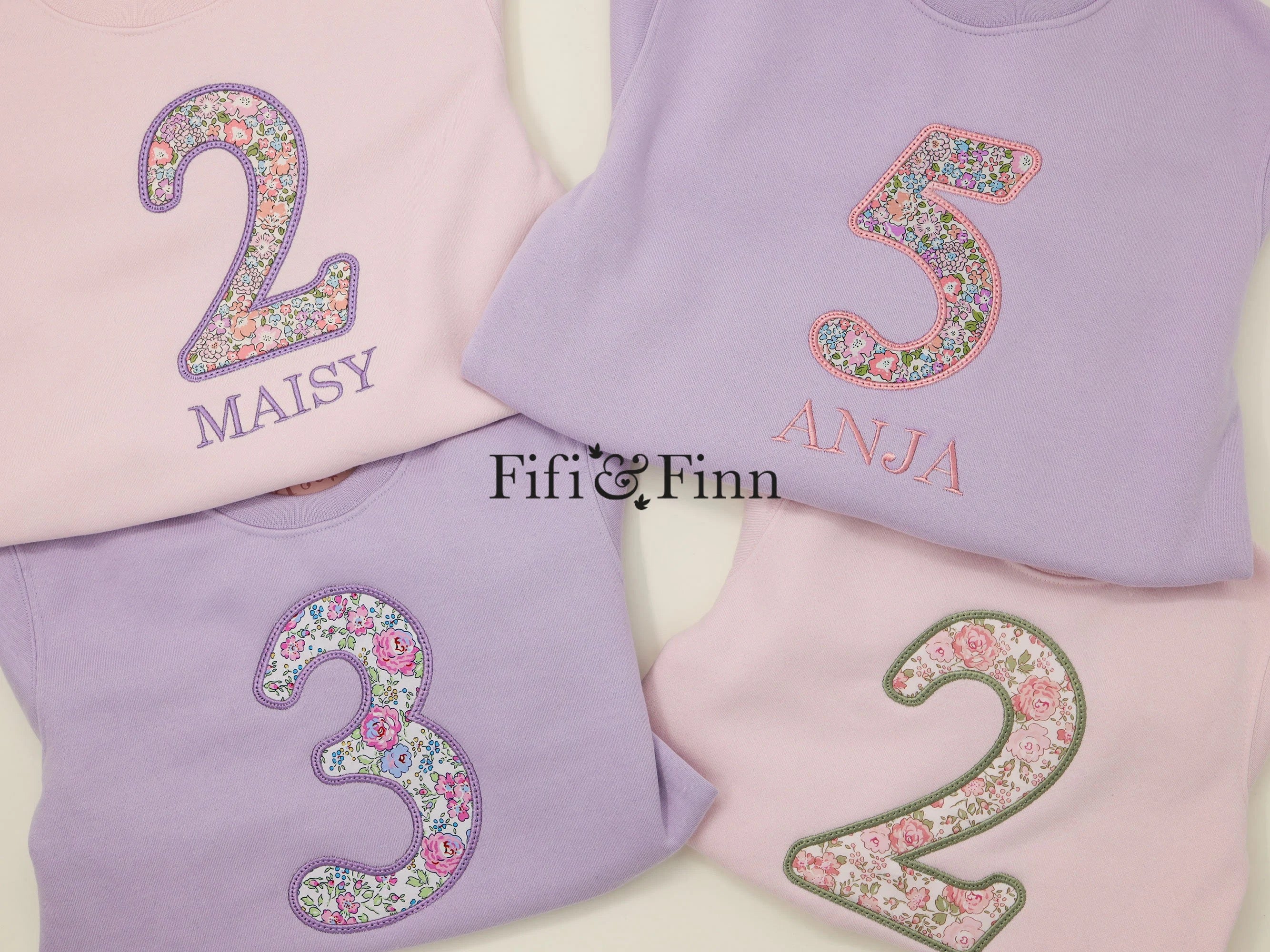 Personalised Birthday Number Sweatshirt | Liberty of London Appliqué