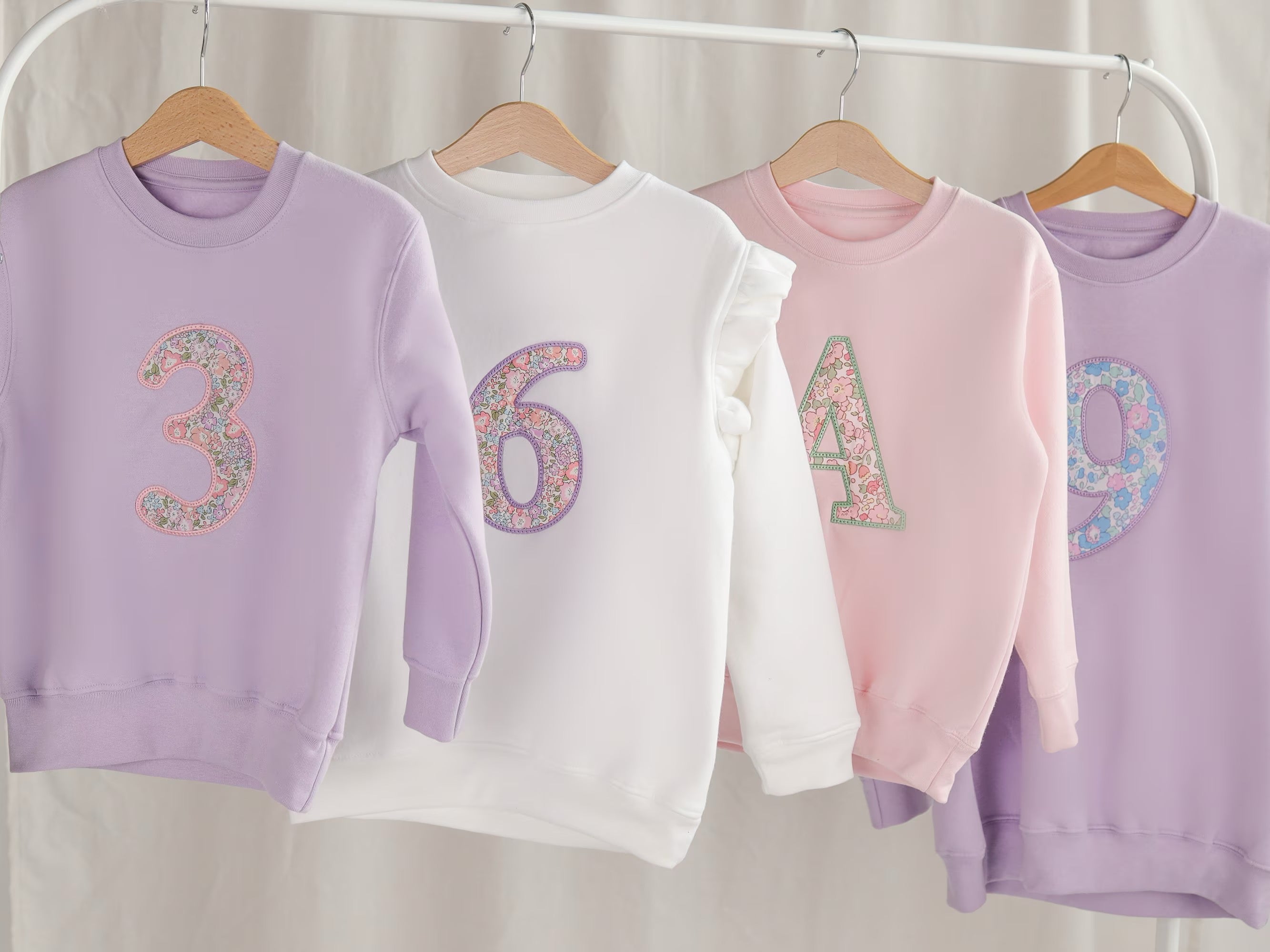 Personalised Birthday Number Sweatshirt | Liberty of London Appliqué