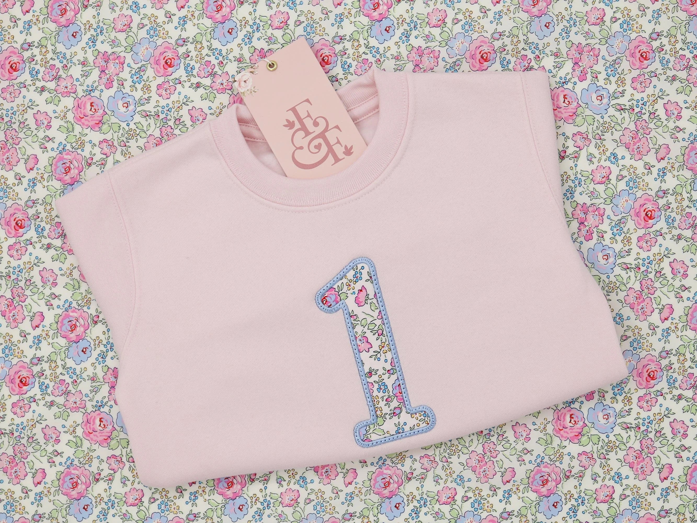 Personalised Birthday Number Sweatshirt | Liberty of London Appliqué