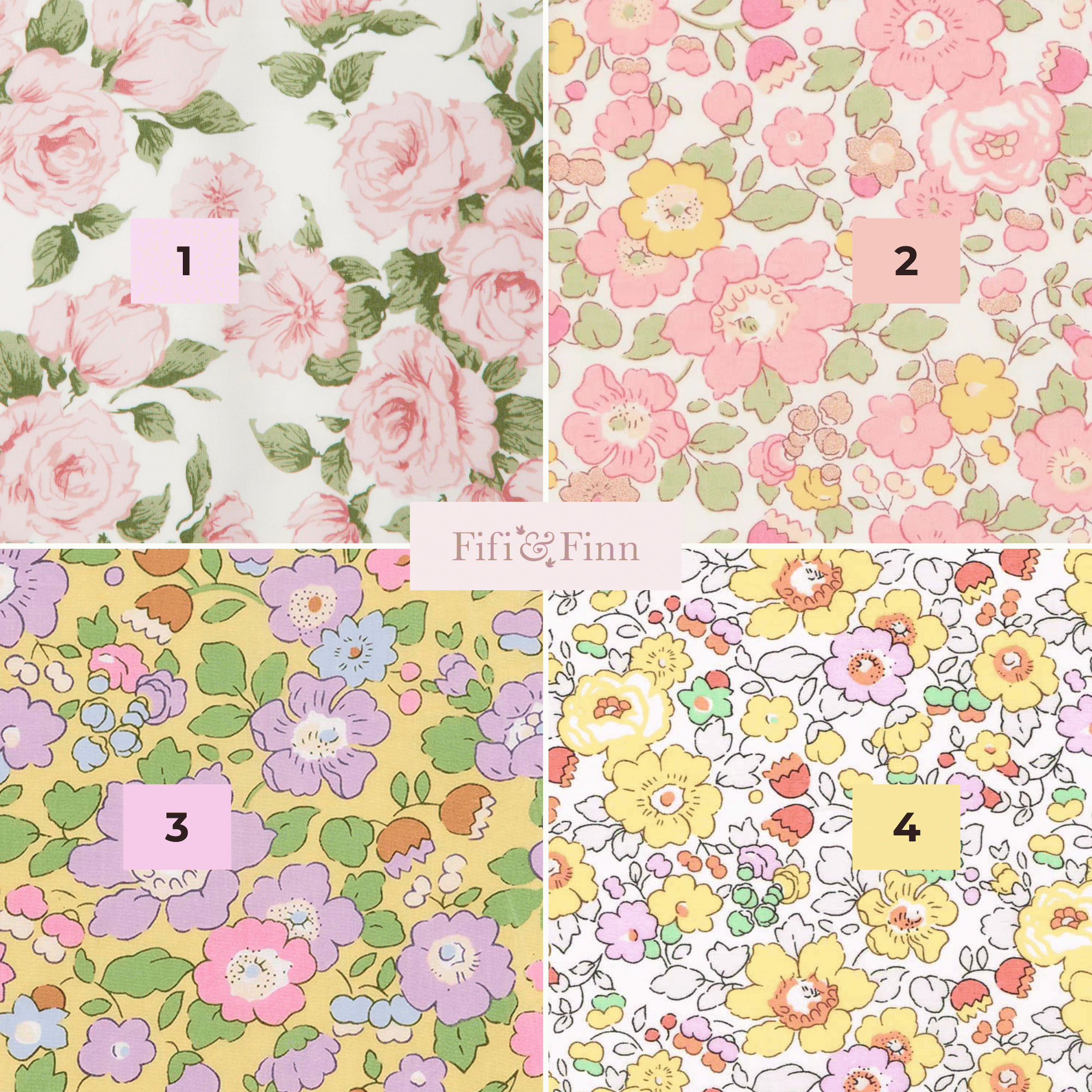 Liberty of London fabric pattern option 1 -4 for Wild One first birthday sweatshirt – personalised girls jumper UK