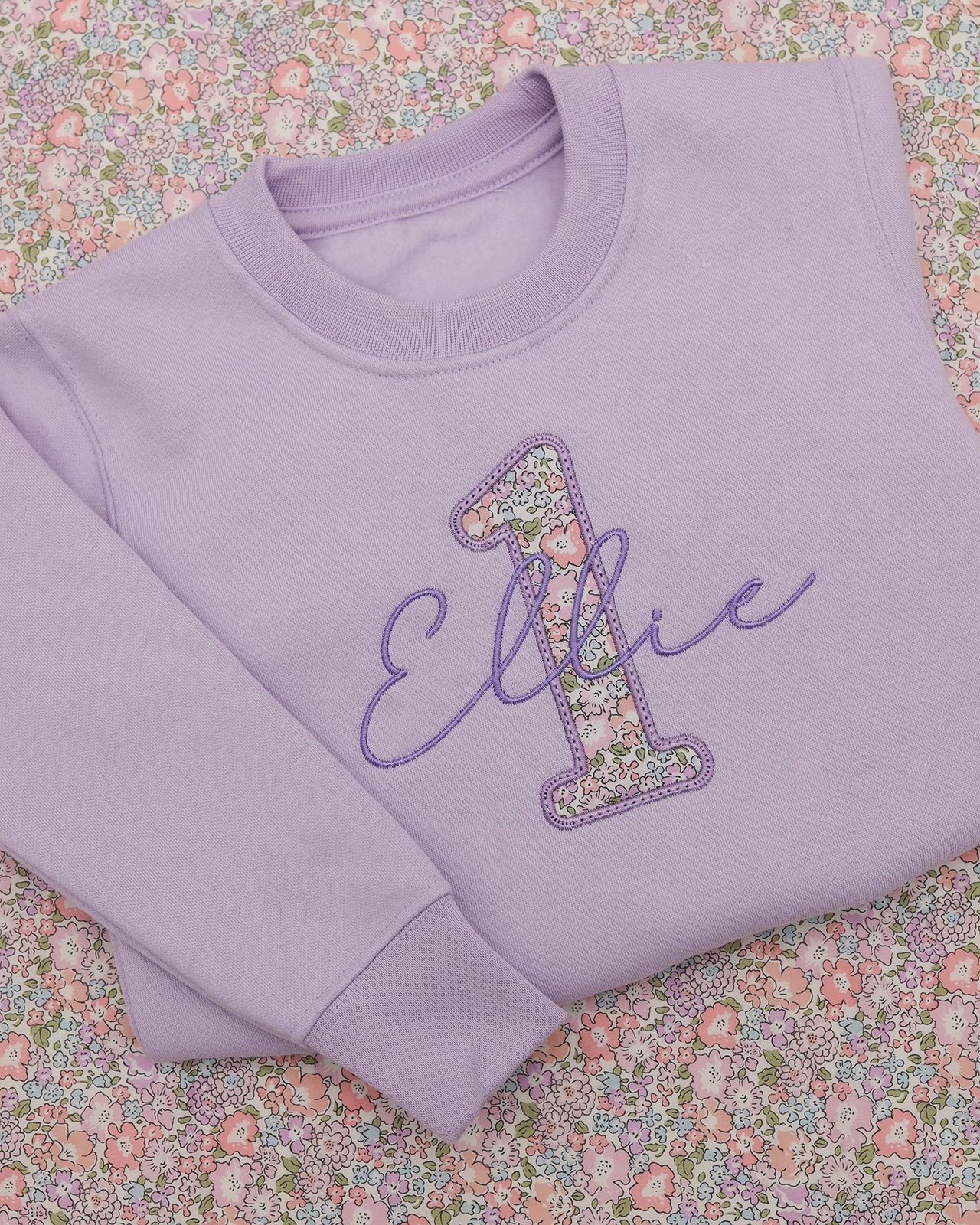 First Birthday Sweatshirt - Liberty of London Appliqué