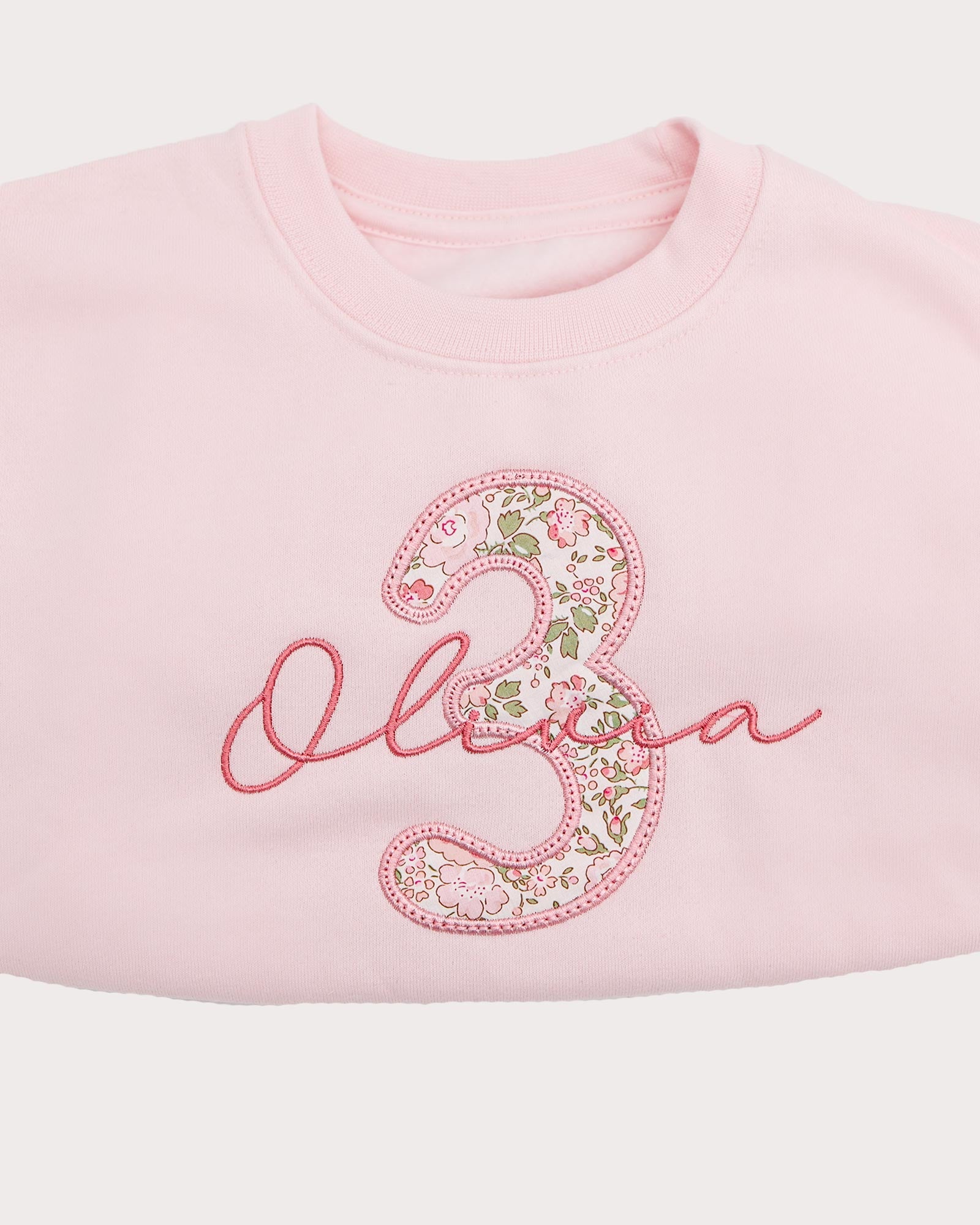 Personalised Third Birthday Sweatshirt - Liberty of London Appliqué