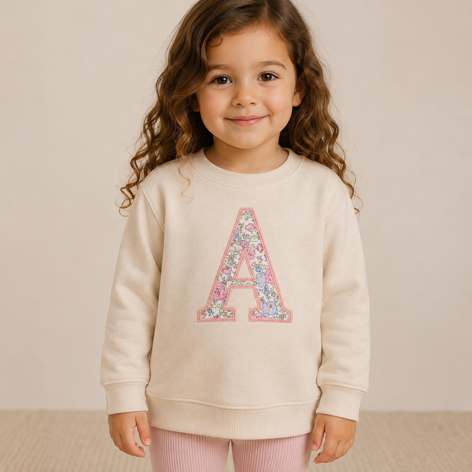 Personalised Initial Jumper | Liberty Fabric Appliqué Sweatshirt