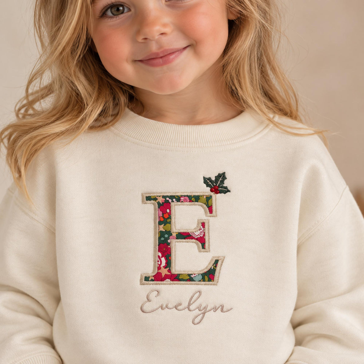 Personalised Liberty Christmas Initial Jumper – Holly