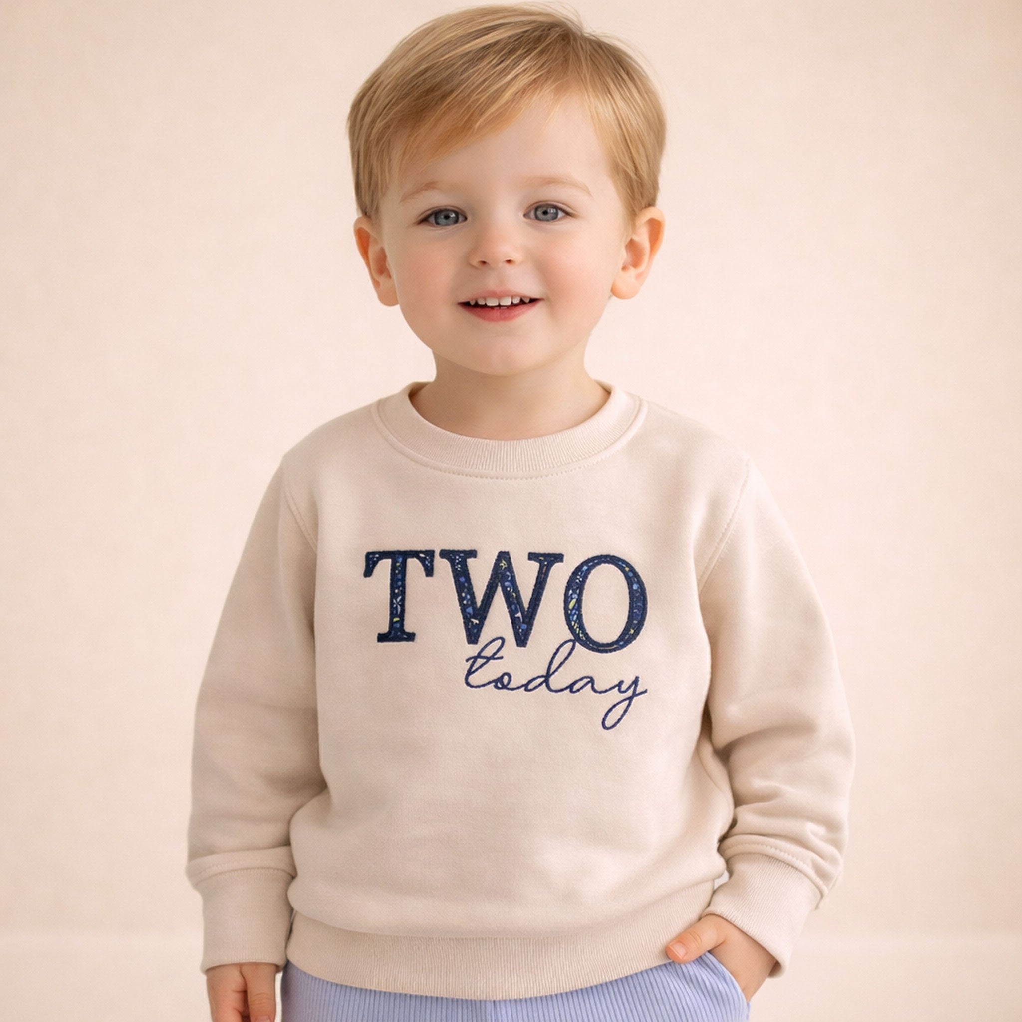 Personalised Two Today Jumper | Liberty Fabric Birthday Sweatshirt
