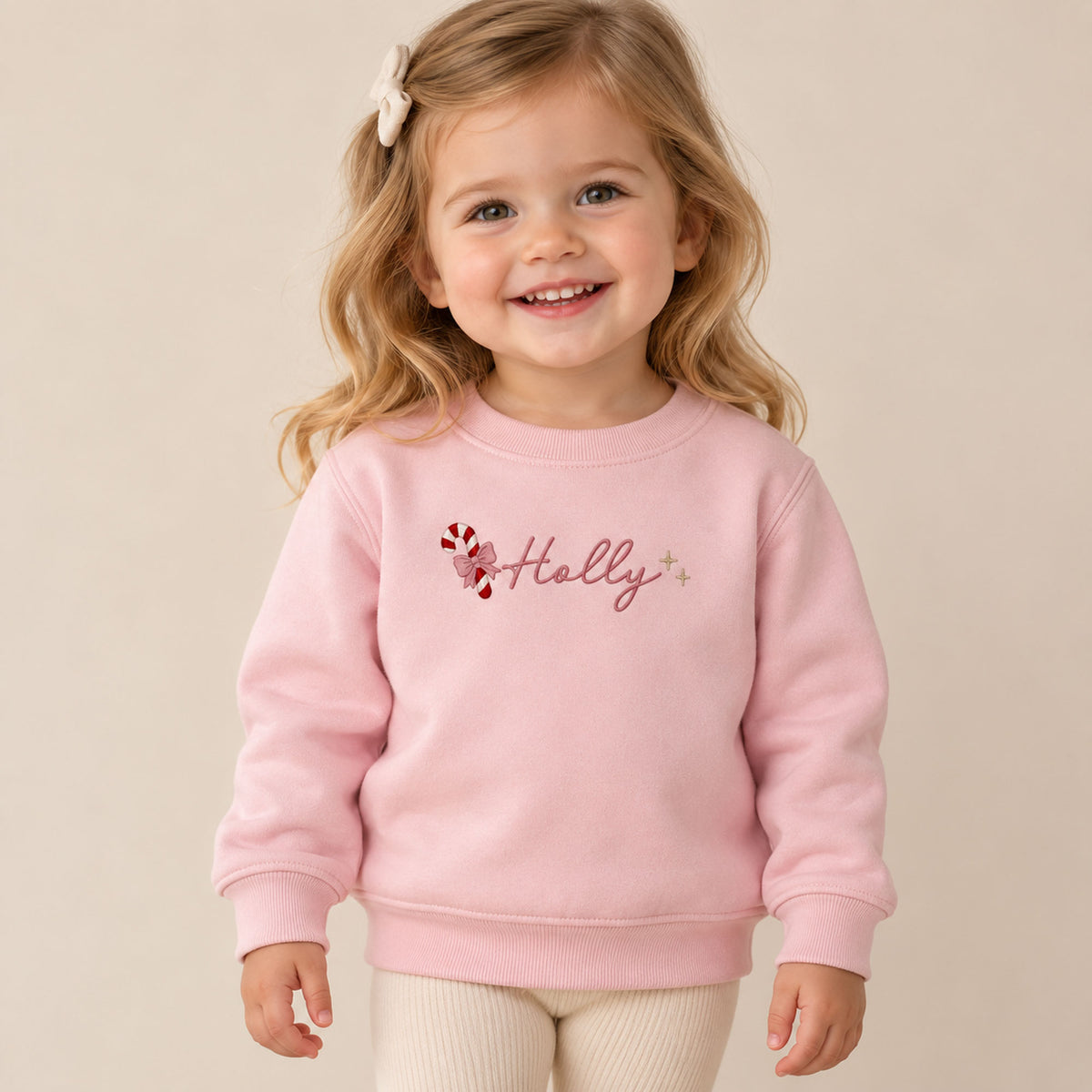 Personalised Candy Cane Christmas Jumper