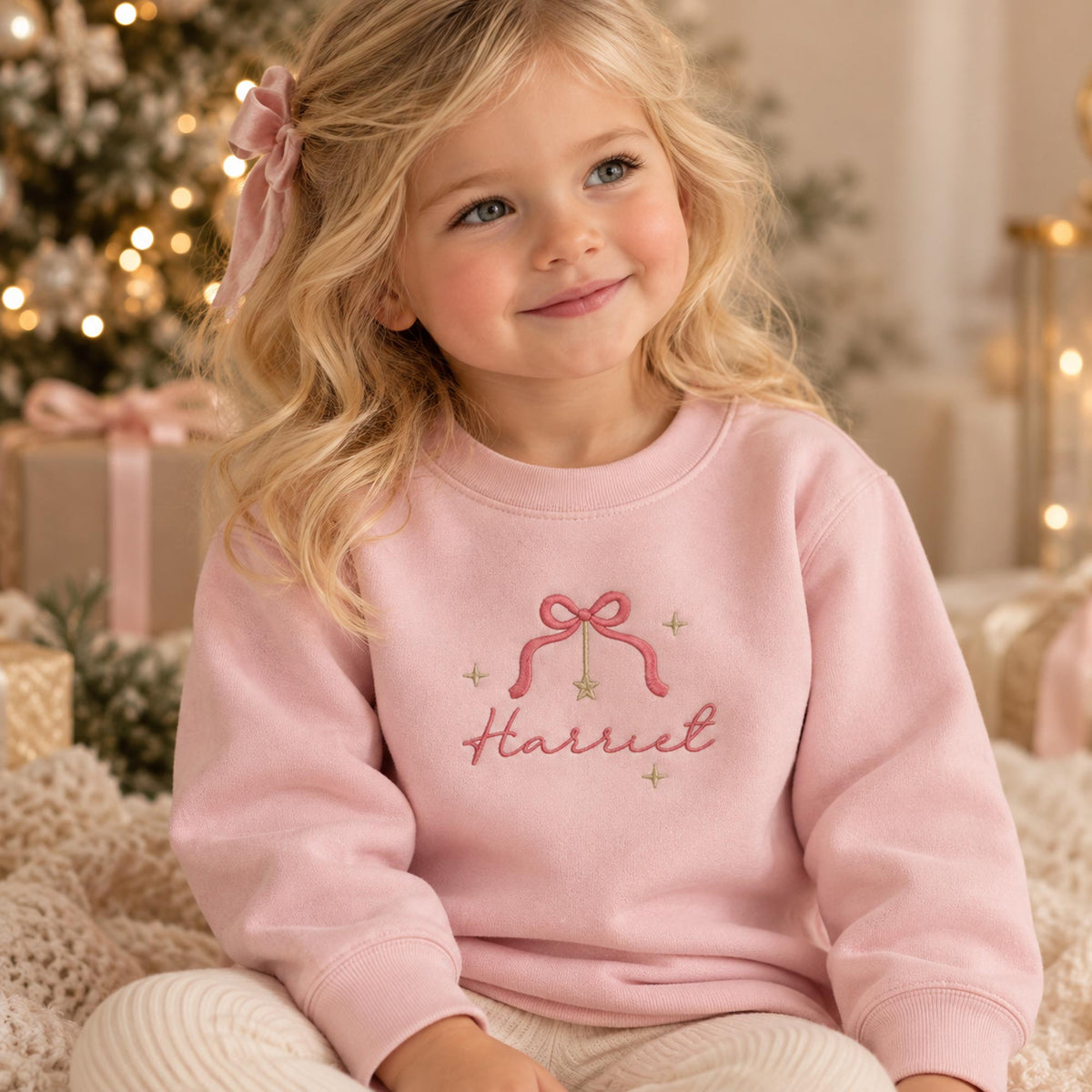 Personalised Christmas Ribbon Jumper