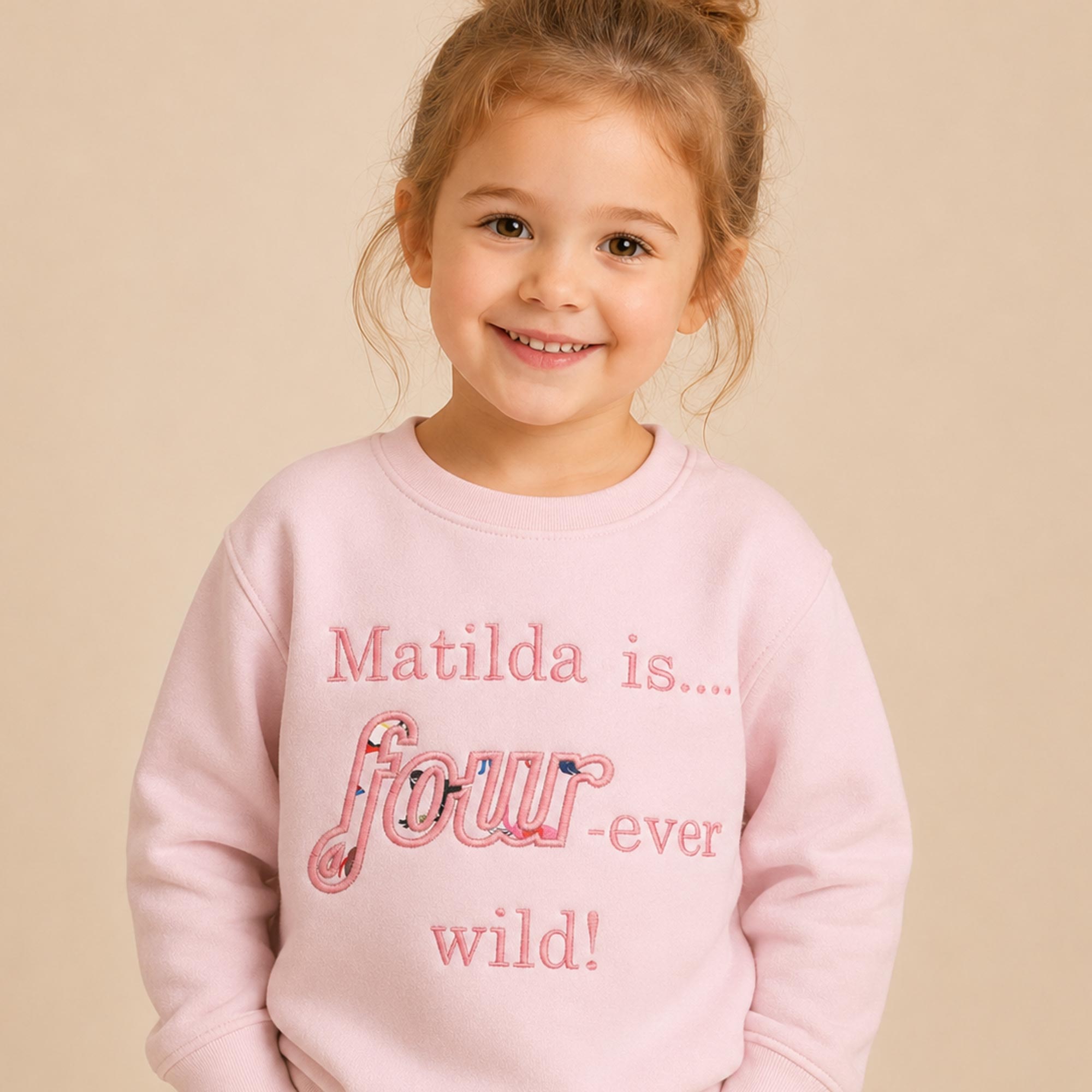 Personalised Four-Ever Wild 4th Birthday Sweatshirt