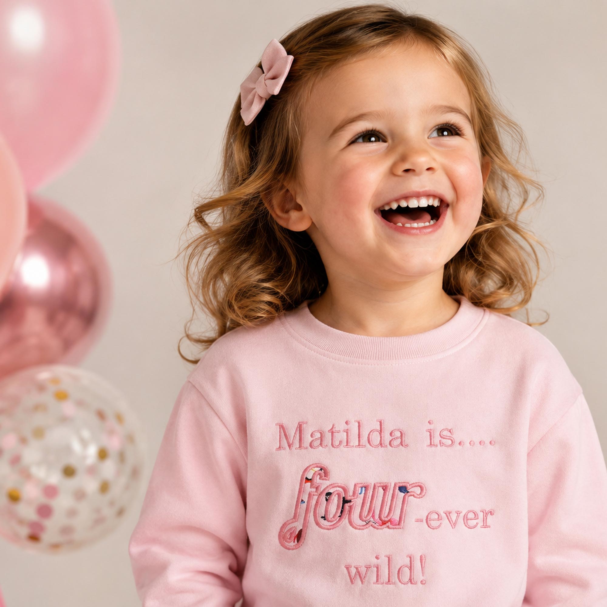 Personalised Four-Ever Wild 4th Birthday Sweatshirt