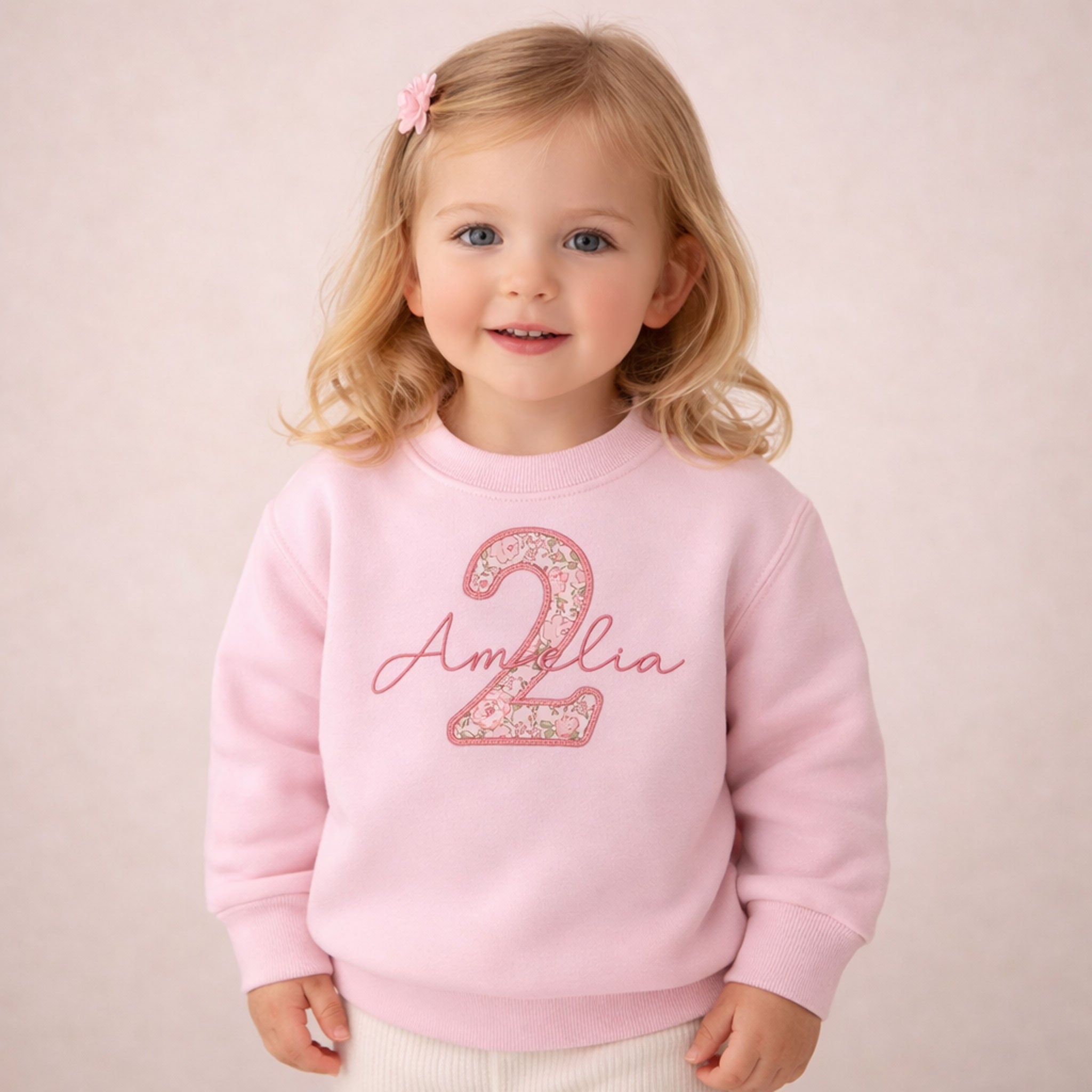 Personalised Liberty Fabric 2nd Birthday Jumper