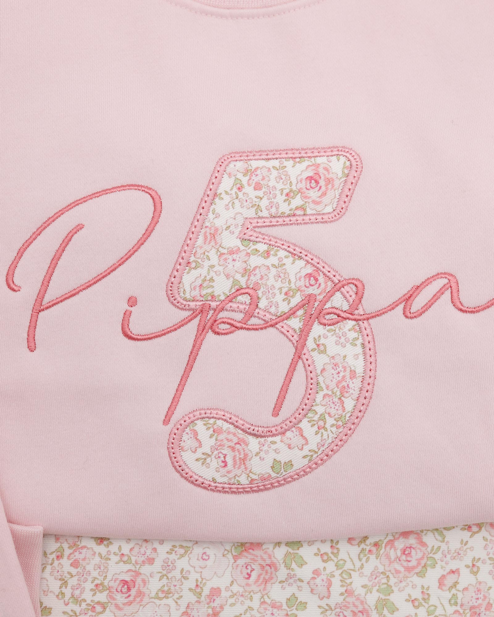 Personalised 5th Birthday Sweatshirt - Liberty of London Appliqué