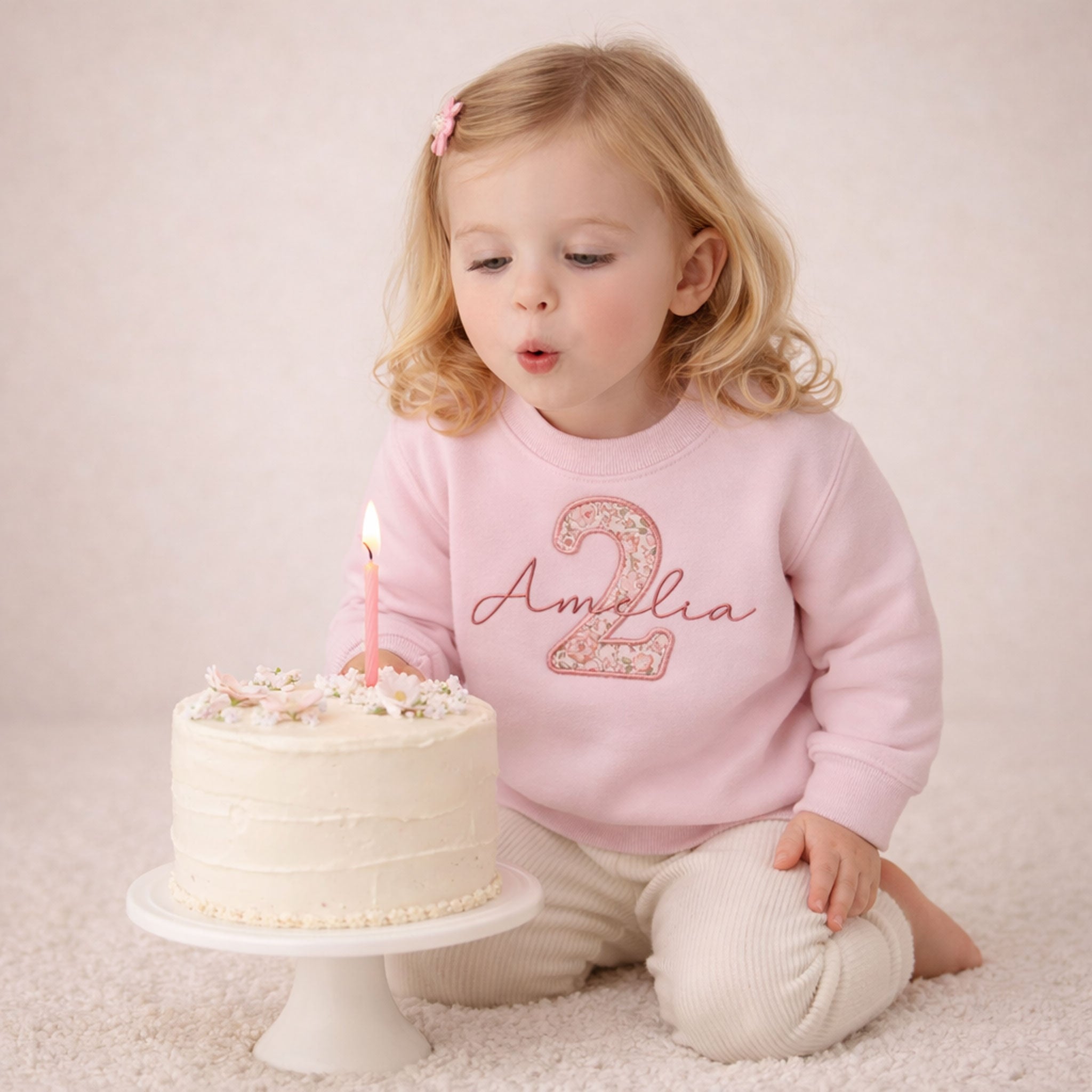 Personalised Liberty Fabric 2nd Birthday Jumper