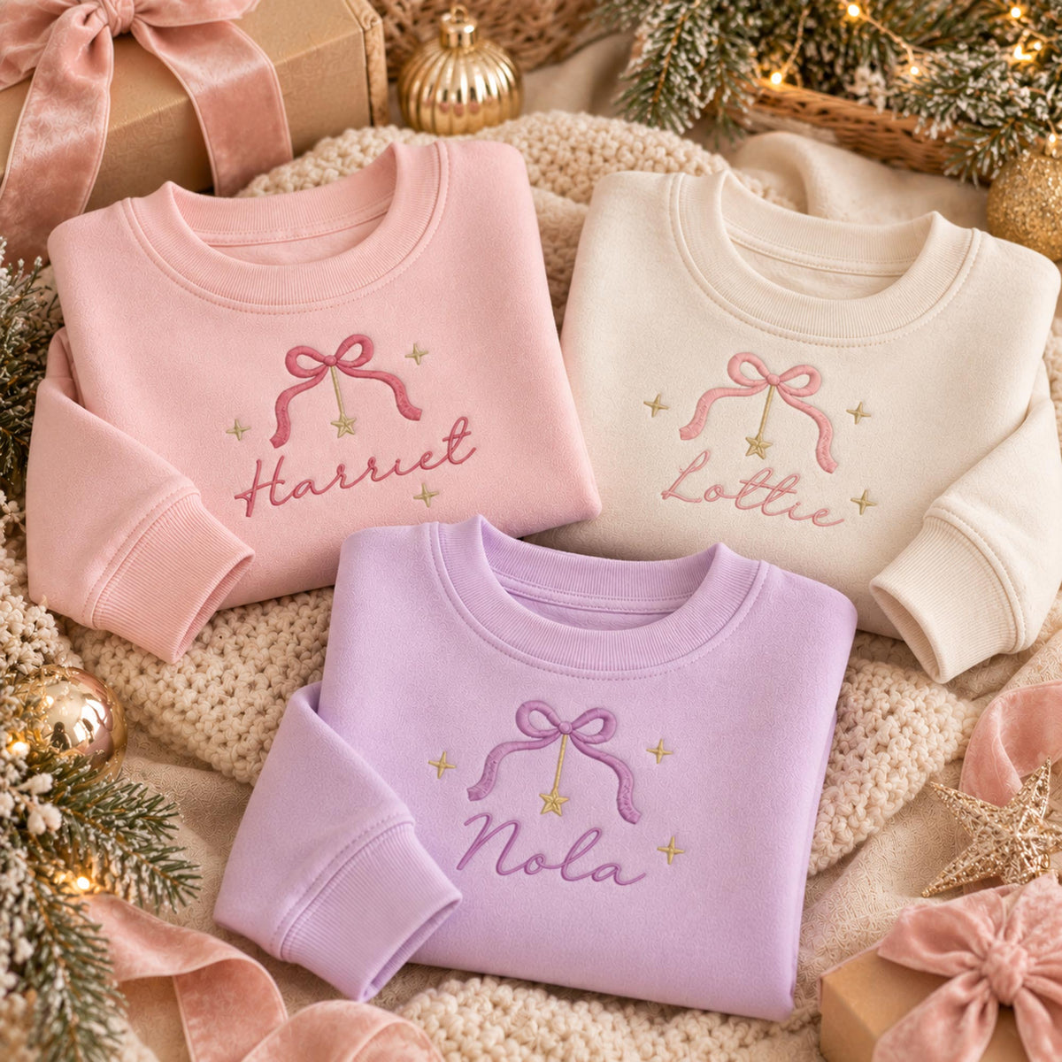 Personalised Christmas Ribbon Jumper