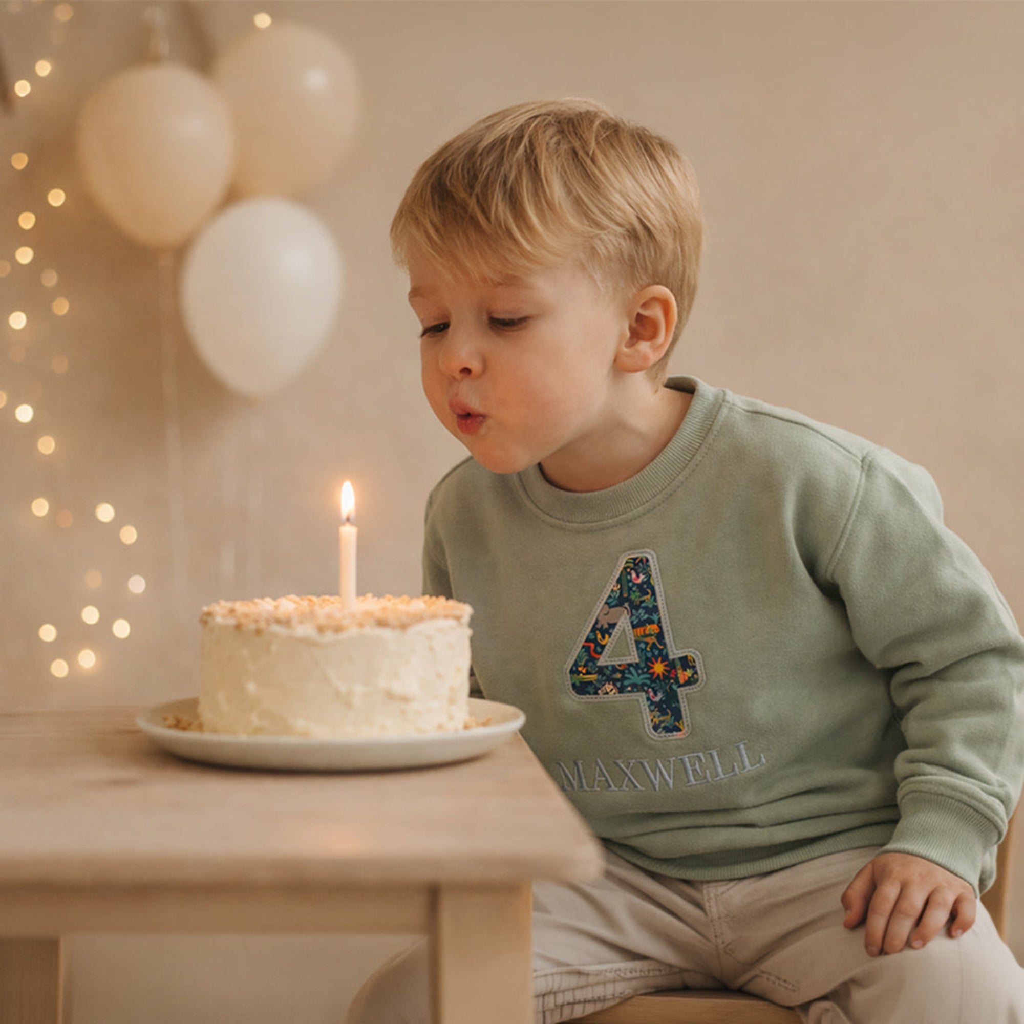 Personalised Birthday Number Sweatshirt | Liberty of London Appliqué