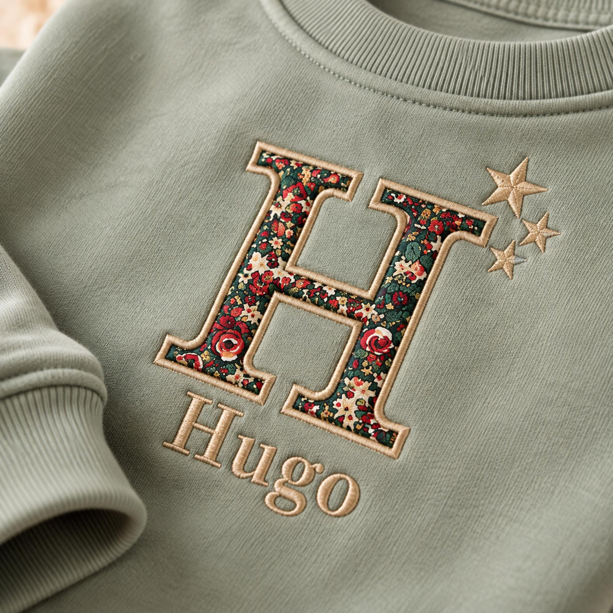 Personalised Liberty Christmas Initial Jumper – Stars