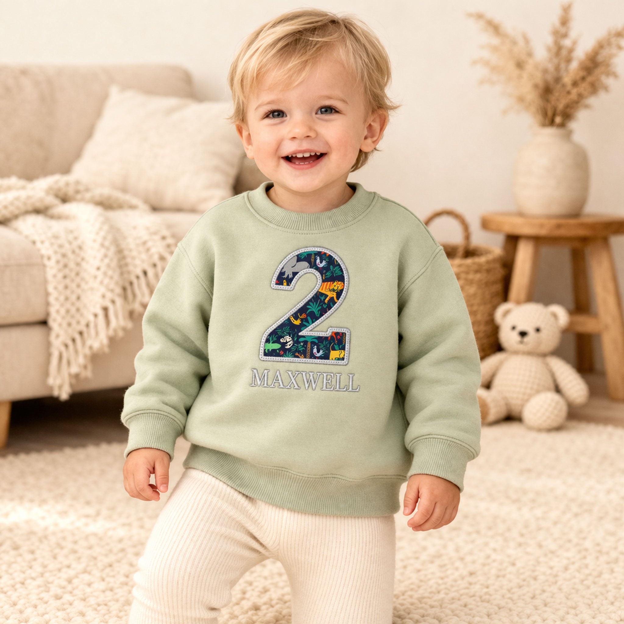 Personalised Embroidered Liberty 2nd Birthday Jumper