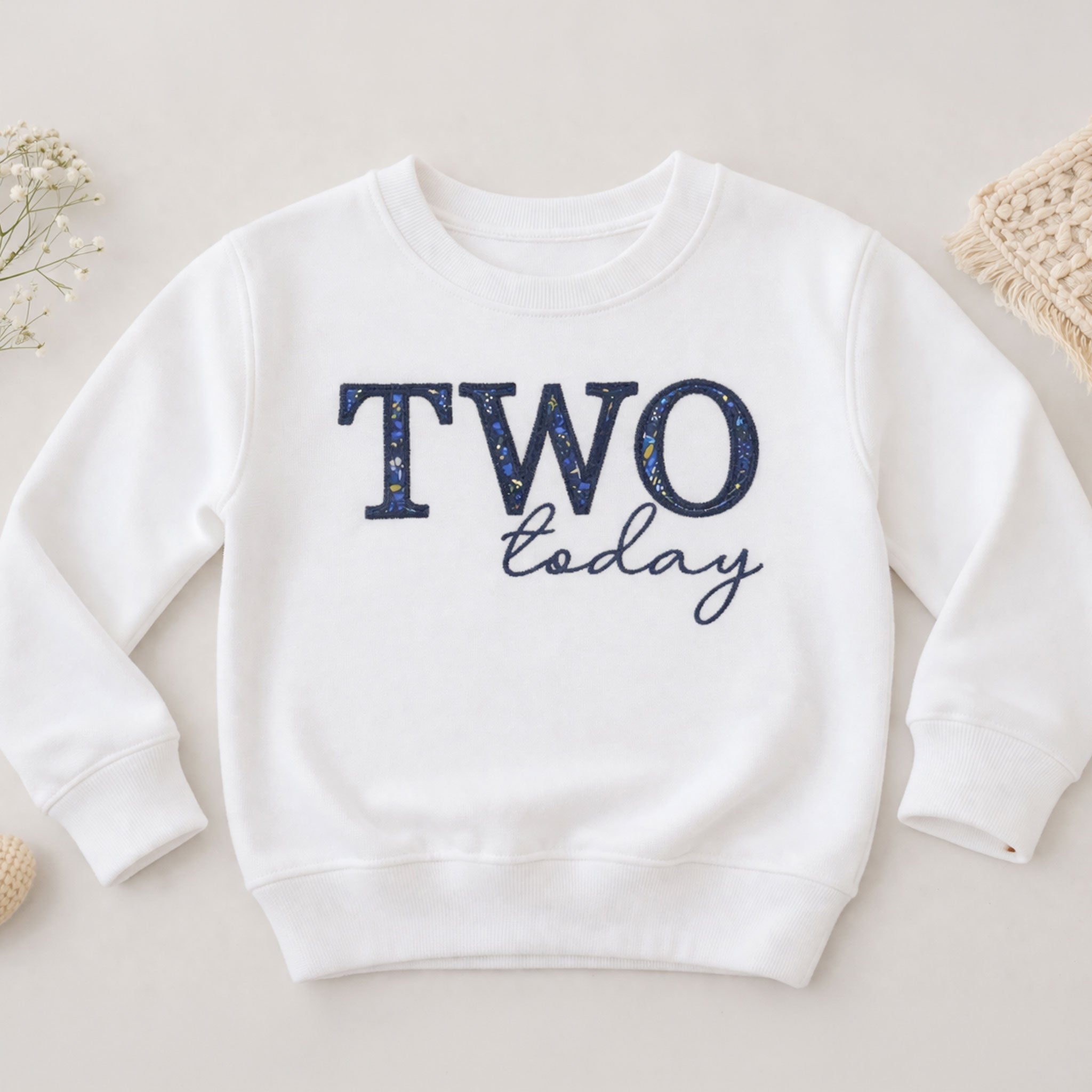 Personalised Two Today Jumper | Liberty Fabric Birthday Sweatshirt