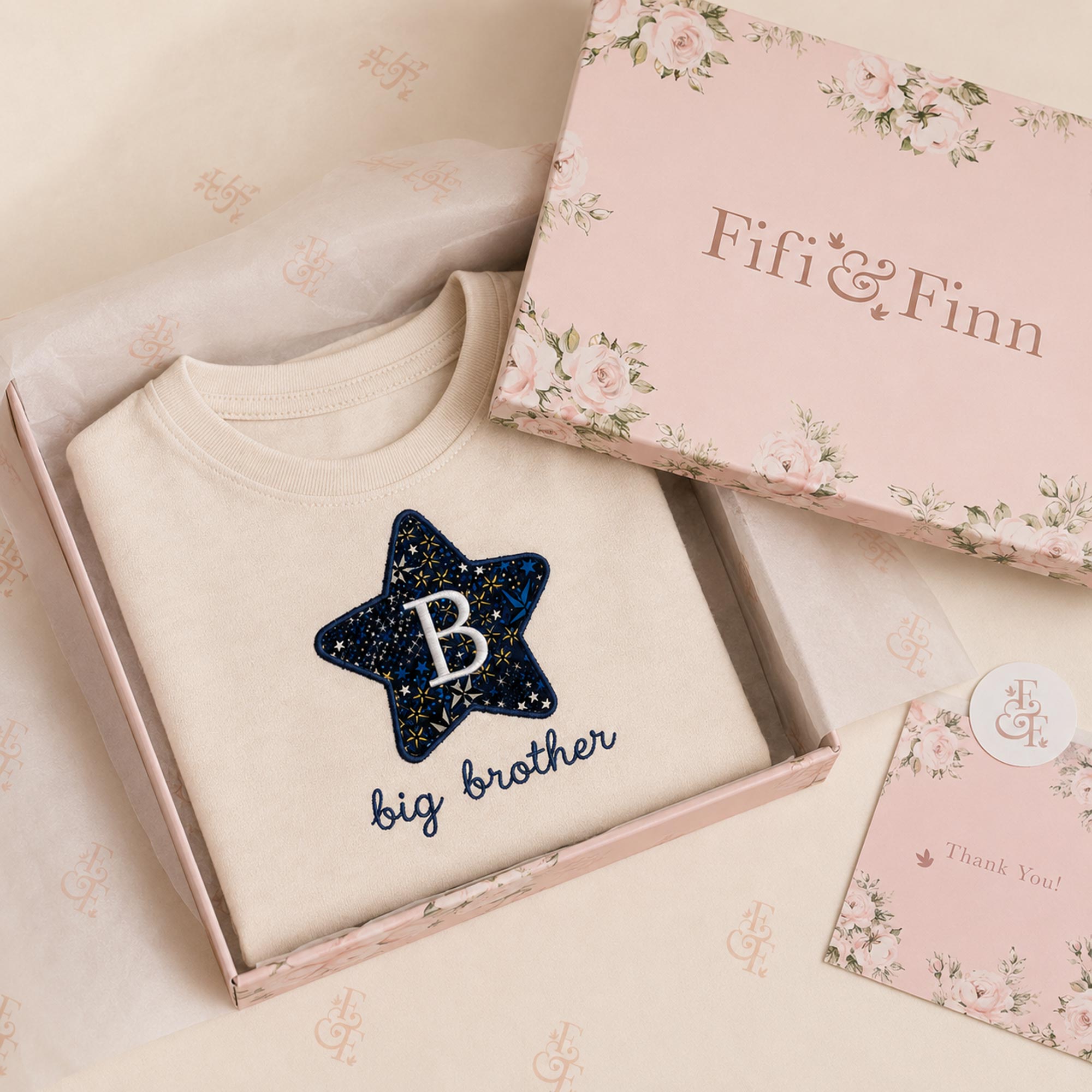 Personalised Big Brother T-Shirt | Liberty Fabric Sibling Outfit