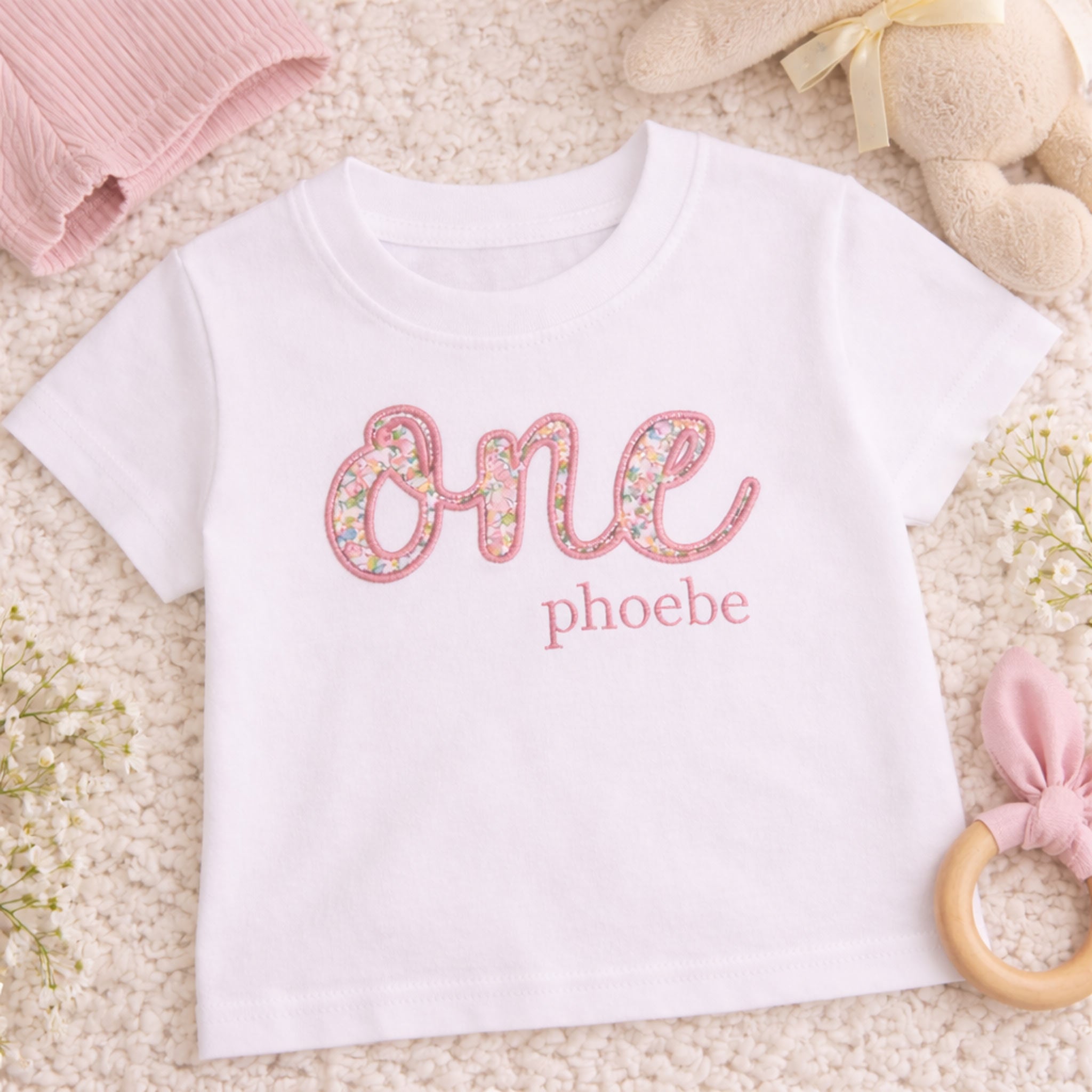 Personalised Liberty ONE First Birthday T-Shirt – Name