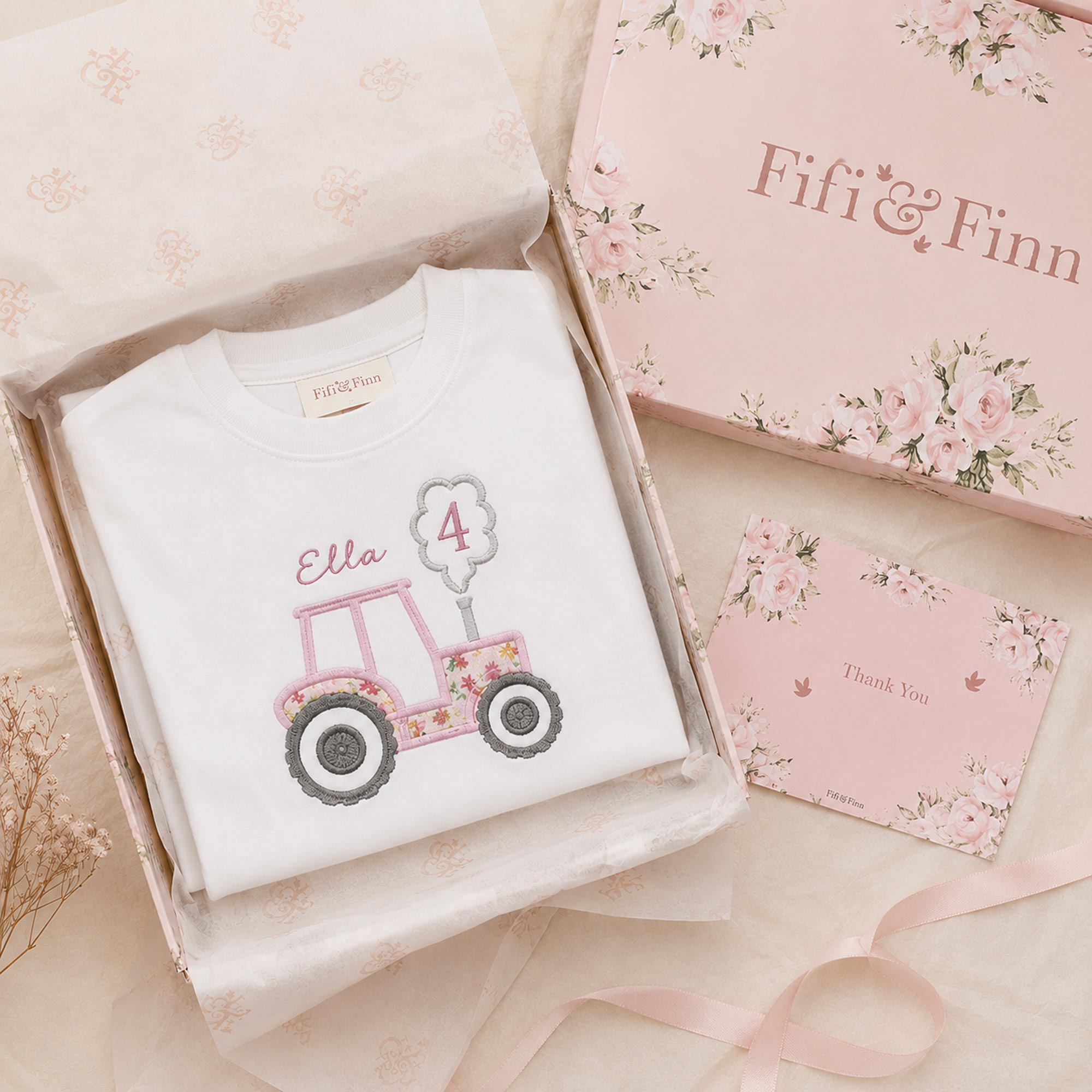 Personalised Tractor Birthday T-shirt