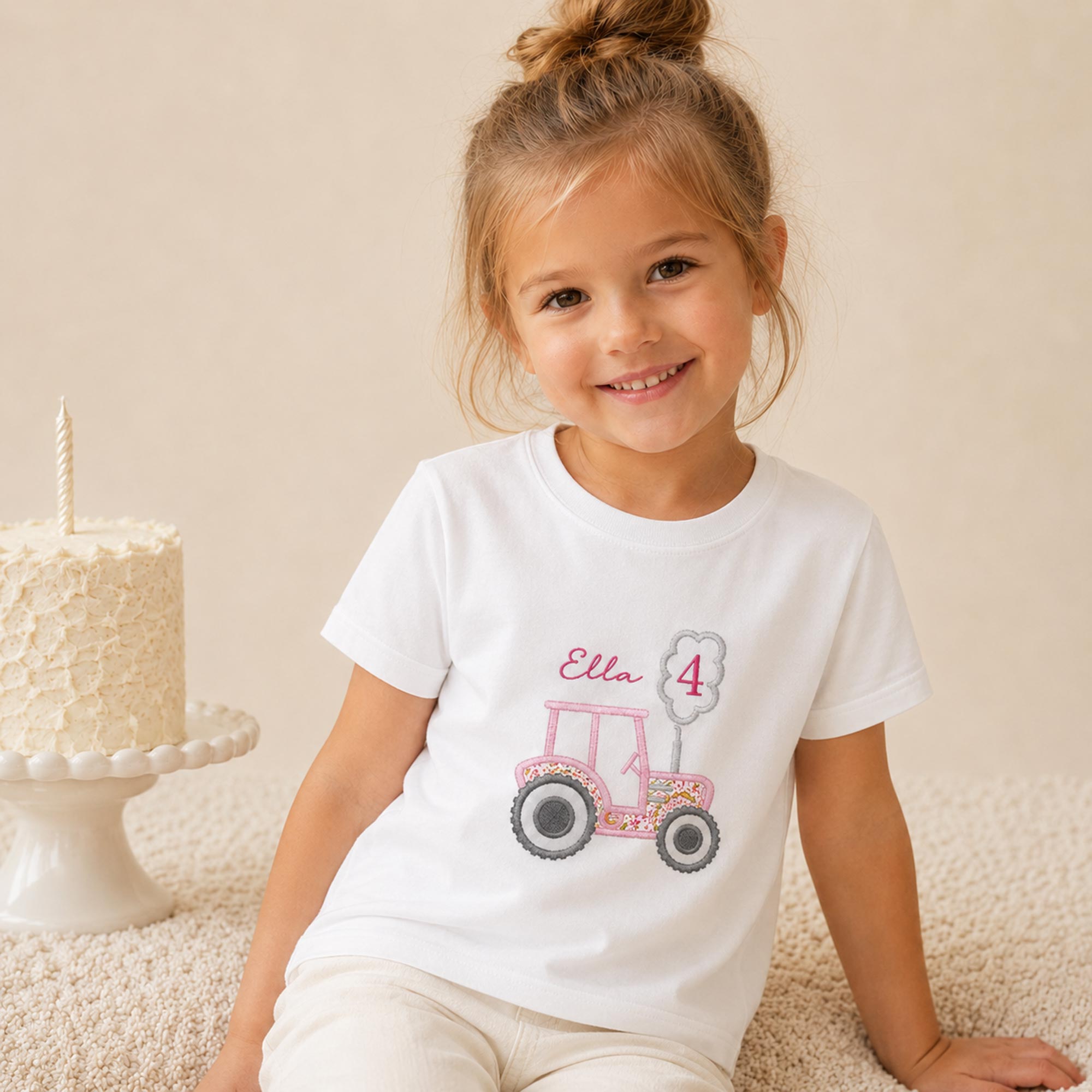 Personalised Tractor Birthday T-shirt