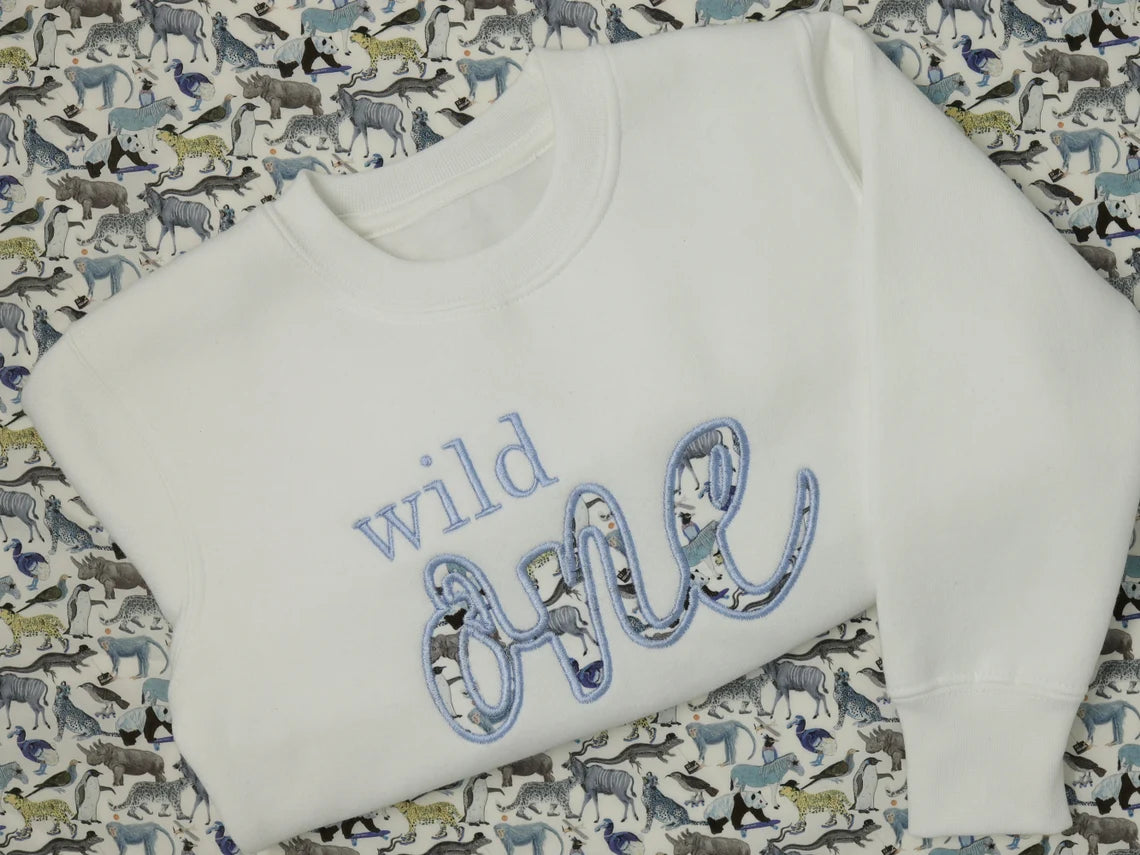 Wild One Personalised 1st Birthday Sweatshirt | Kids Birthday Jumper