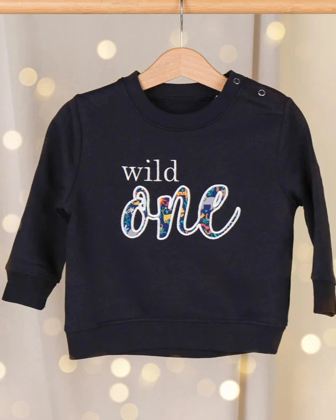 Wild One Personalised 1st Birthday Sweatshirt | Kids Birthday Jumper