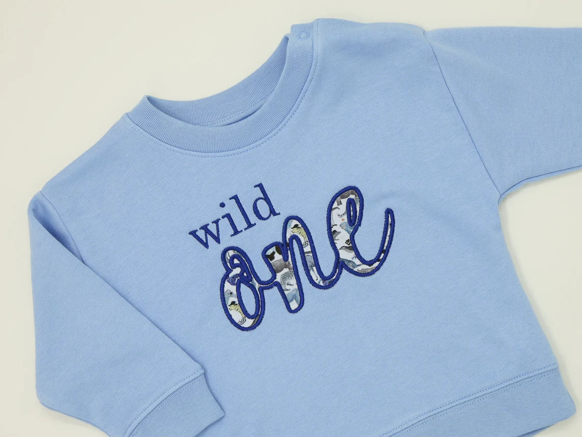 Wild One Personalised 1st Birthday Sweatshirt | Kids Birthday Jumper