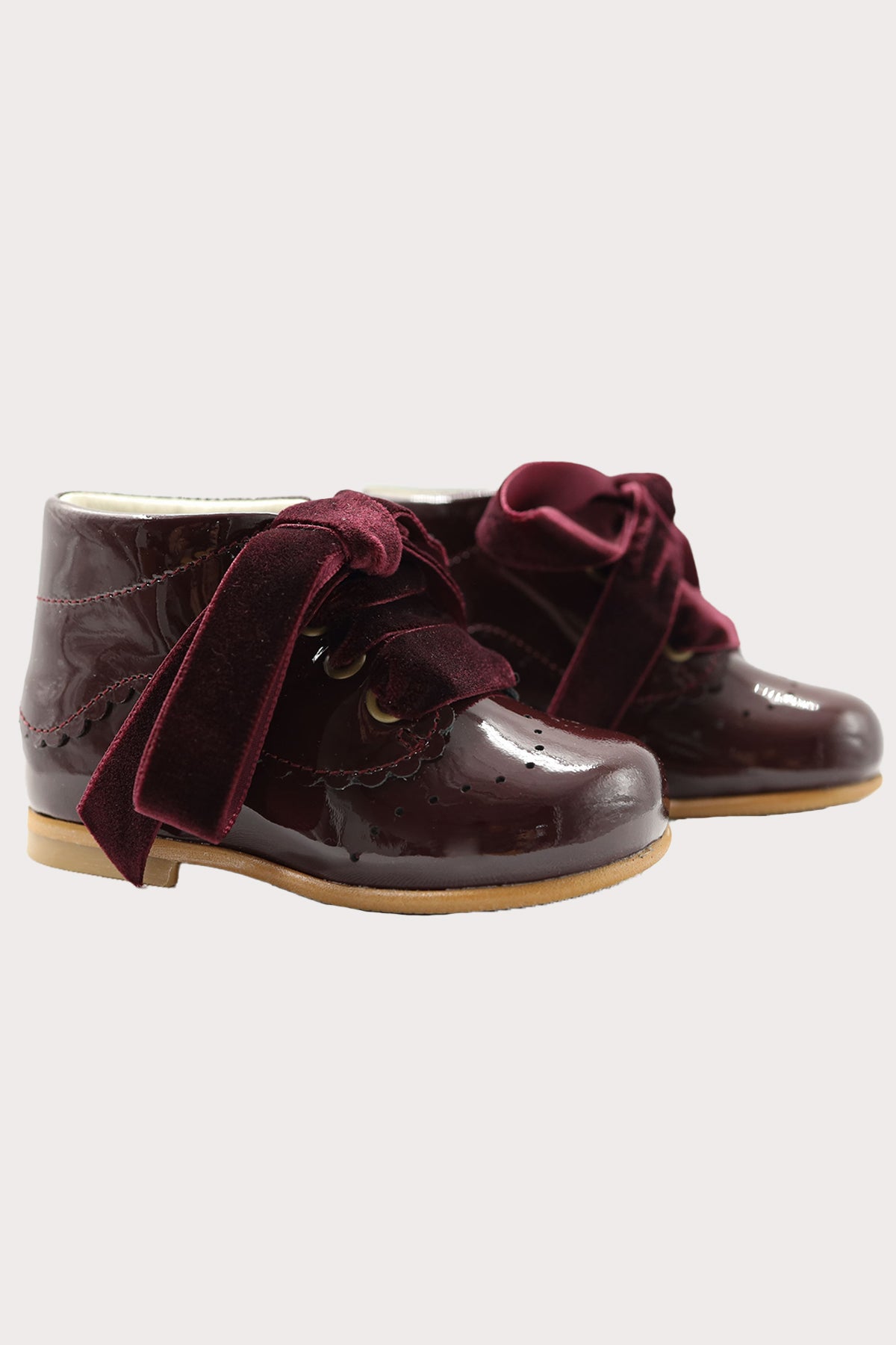 burgundy patent leather girls boots