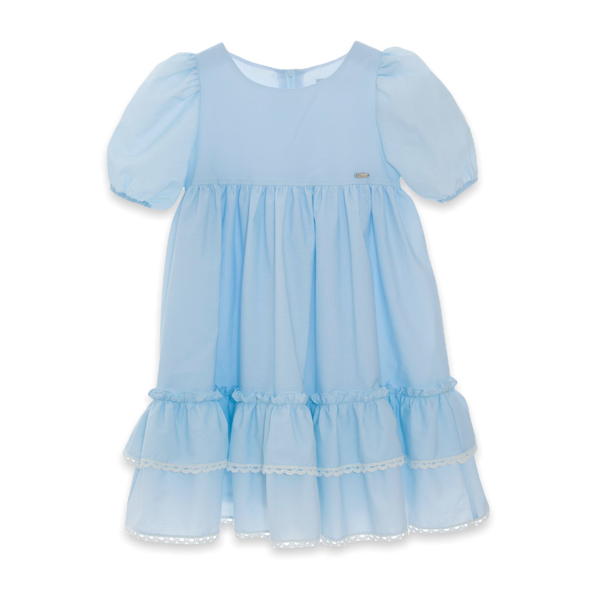 patachou girls blue cotton dress