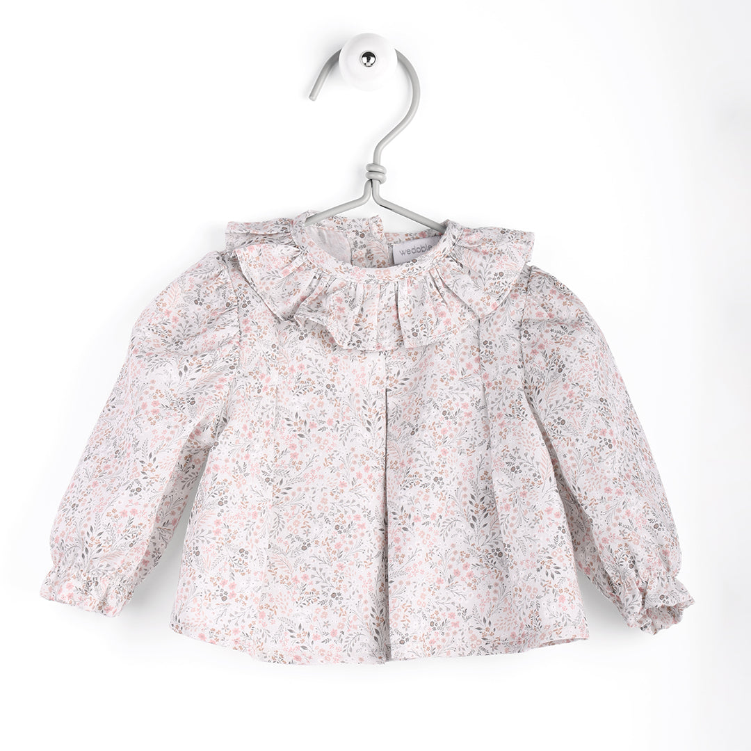 wedoble grey floral baby blouse