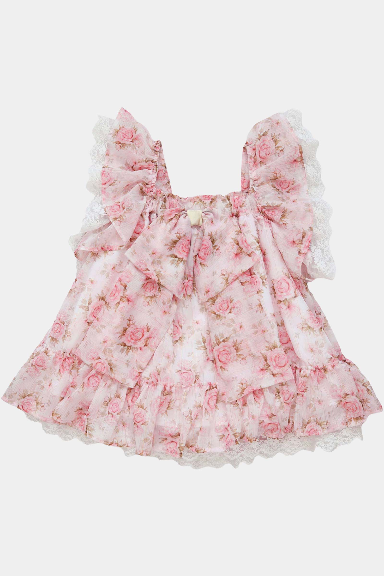 girls chiffon dress in floral print