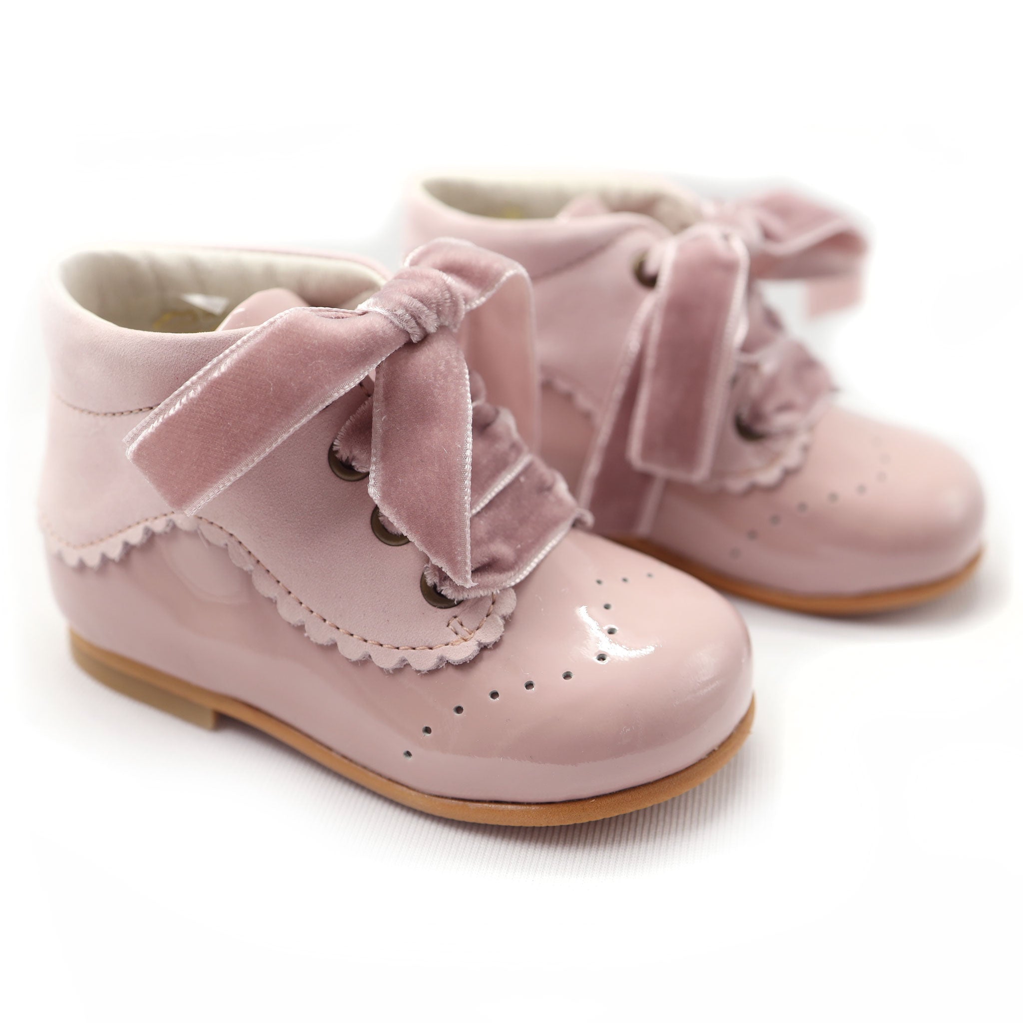girls patent leather pink boots