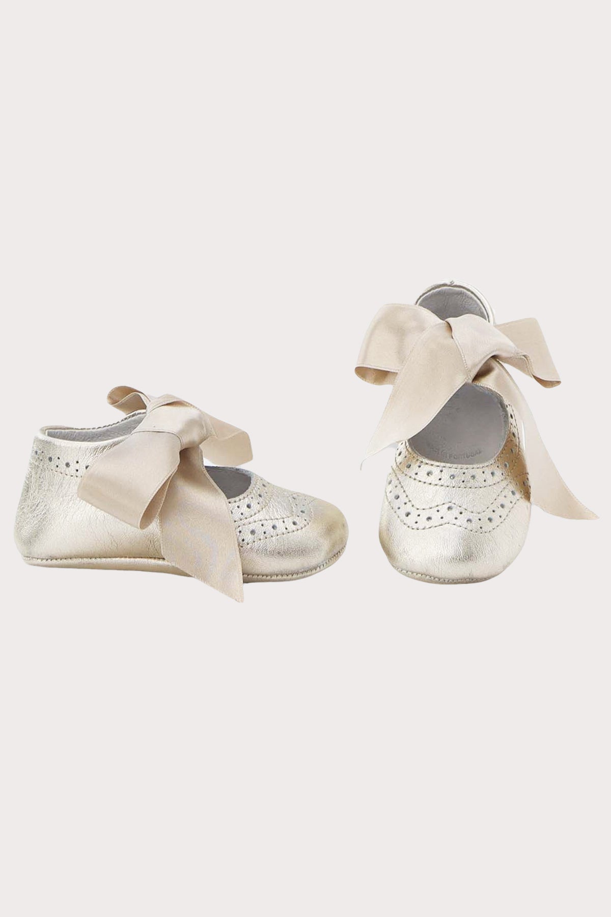 gold leather baby girl shoes