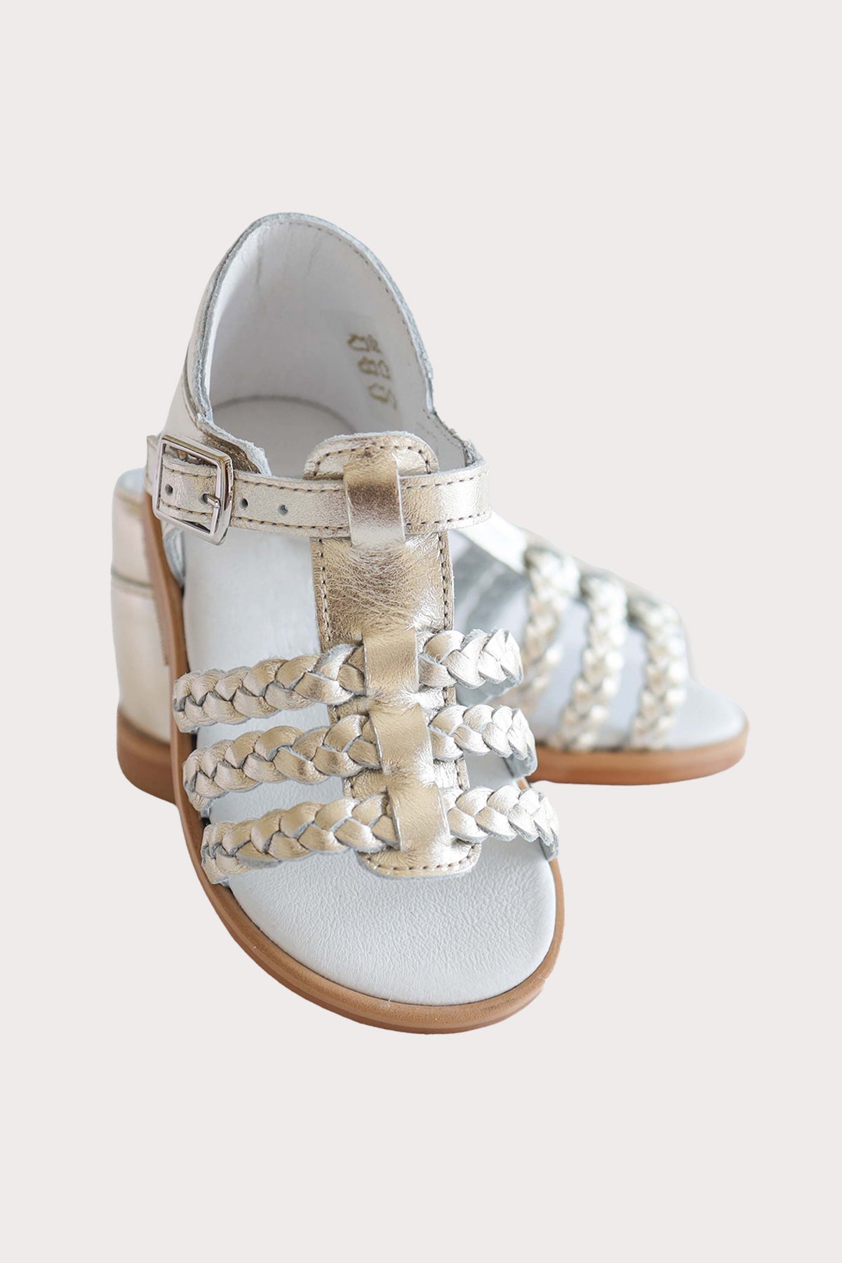 girls gold leather sandals