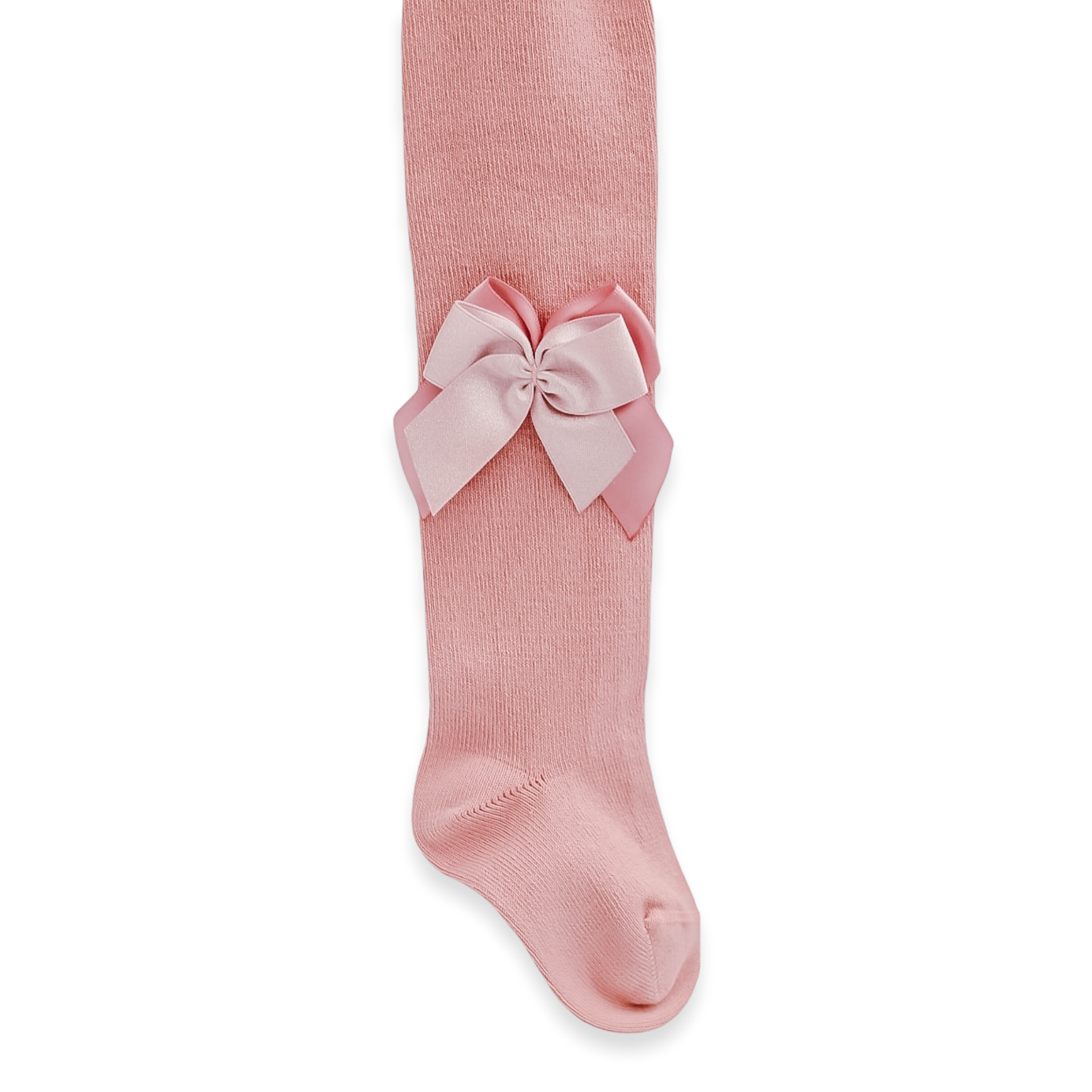 Double Bow Tights - Antique Rose