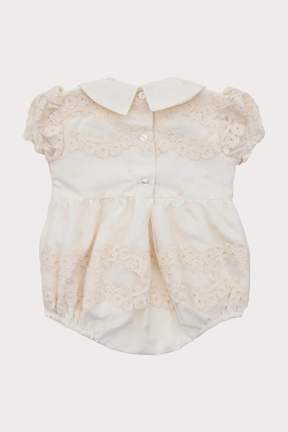 ivory lace baby romper