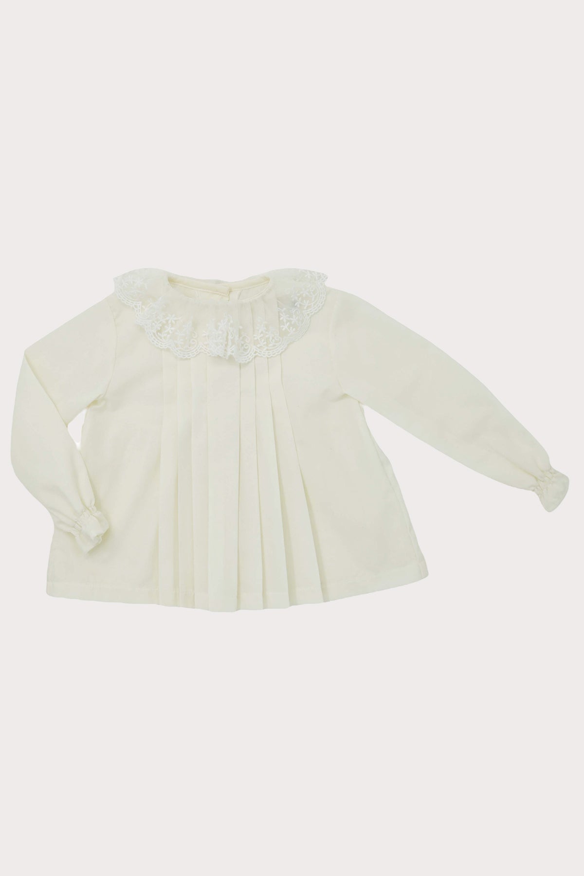 ivory lace collar girls blouse