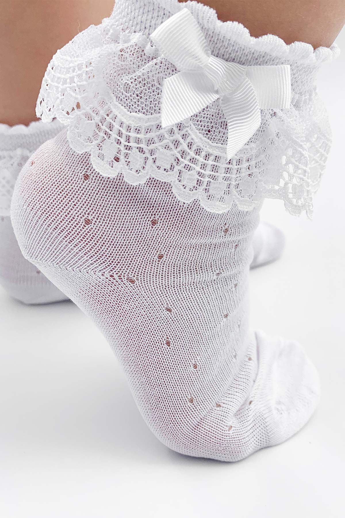 luxury lace girls ankle socks