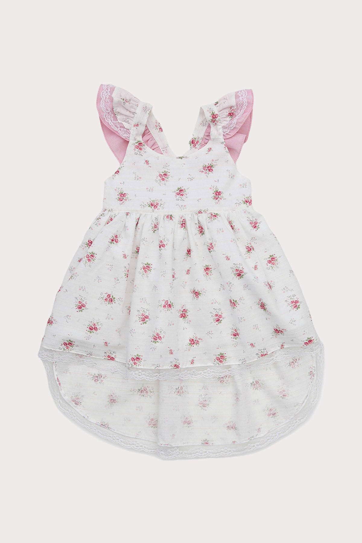 Boho Flutter Dress - Pink (2Y)